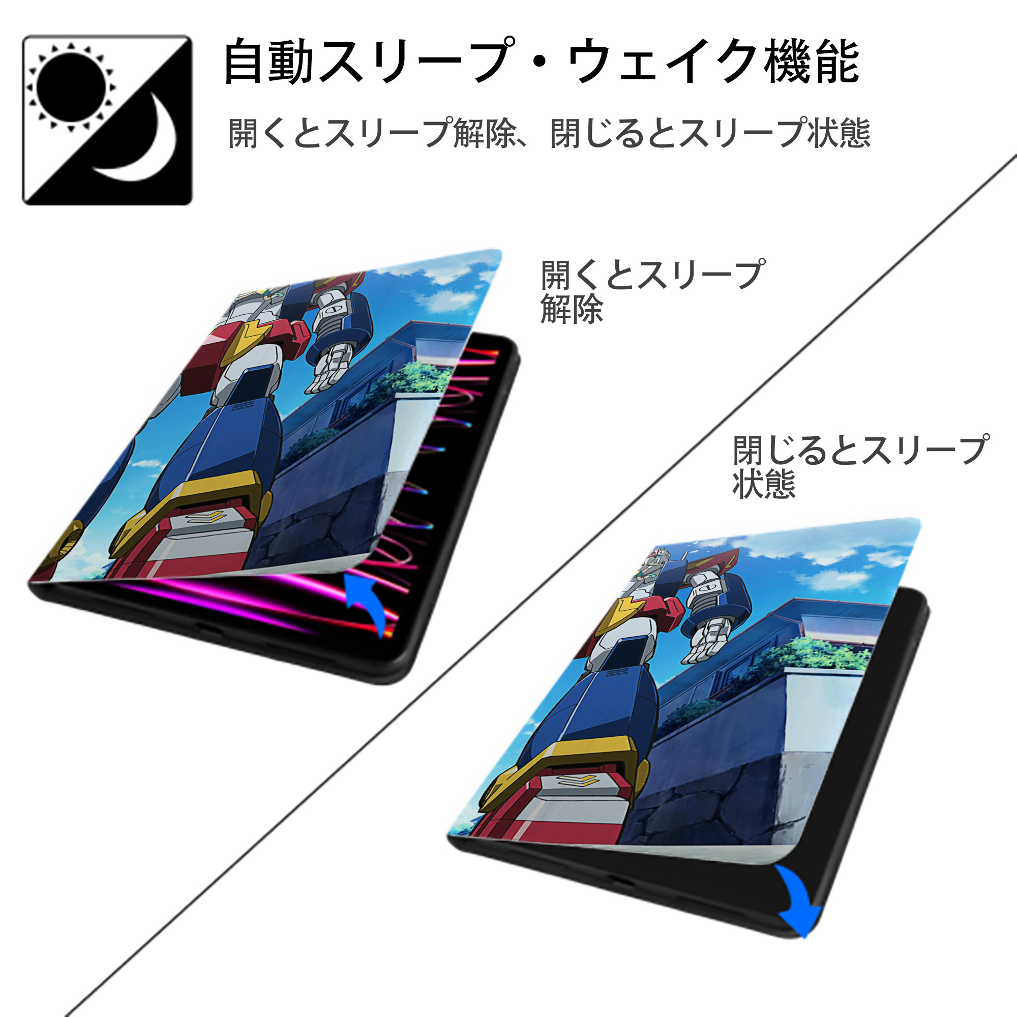 ドラえもん Doraemon IPadケース ペンホルダー付き ブックスタイルデザイン