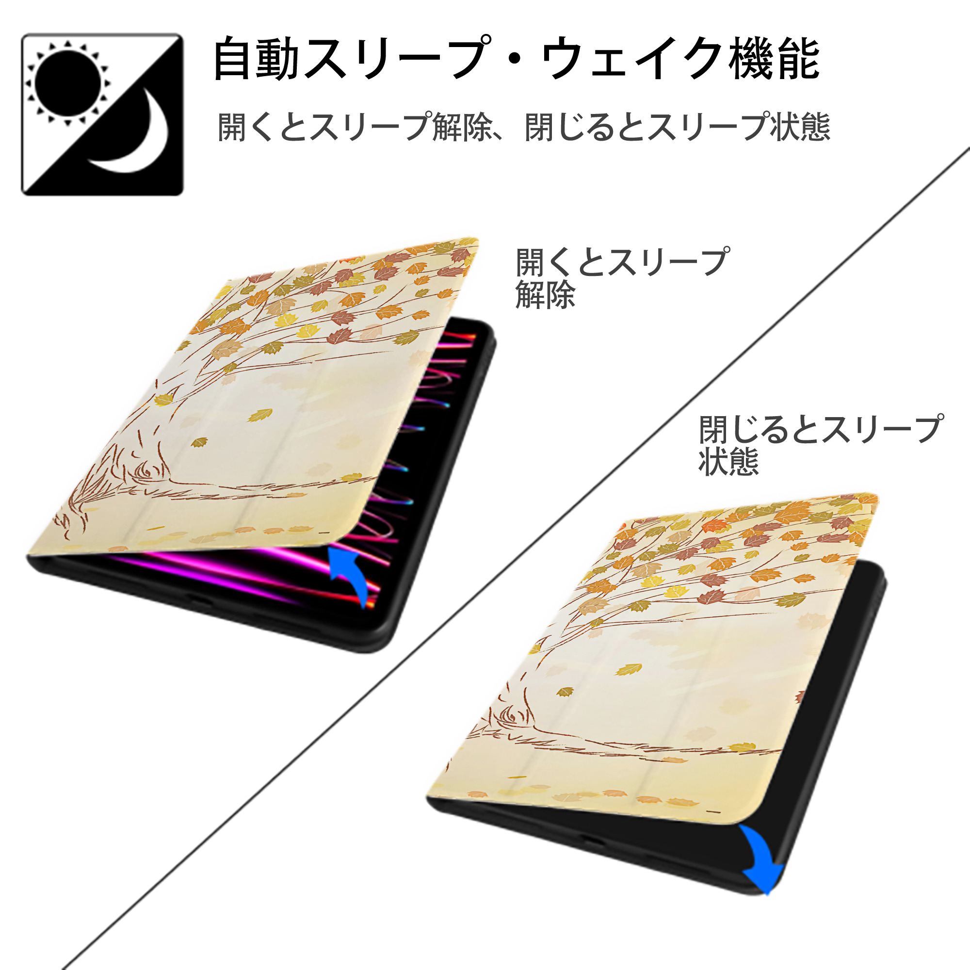 ドラえもん Doraemon IPadケース ペンホルダー付き ブックスタイルデザイン