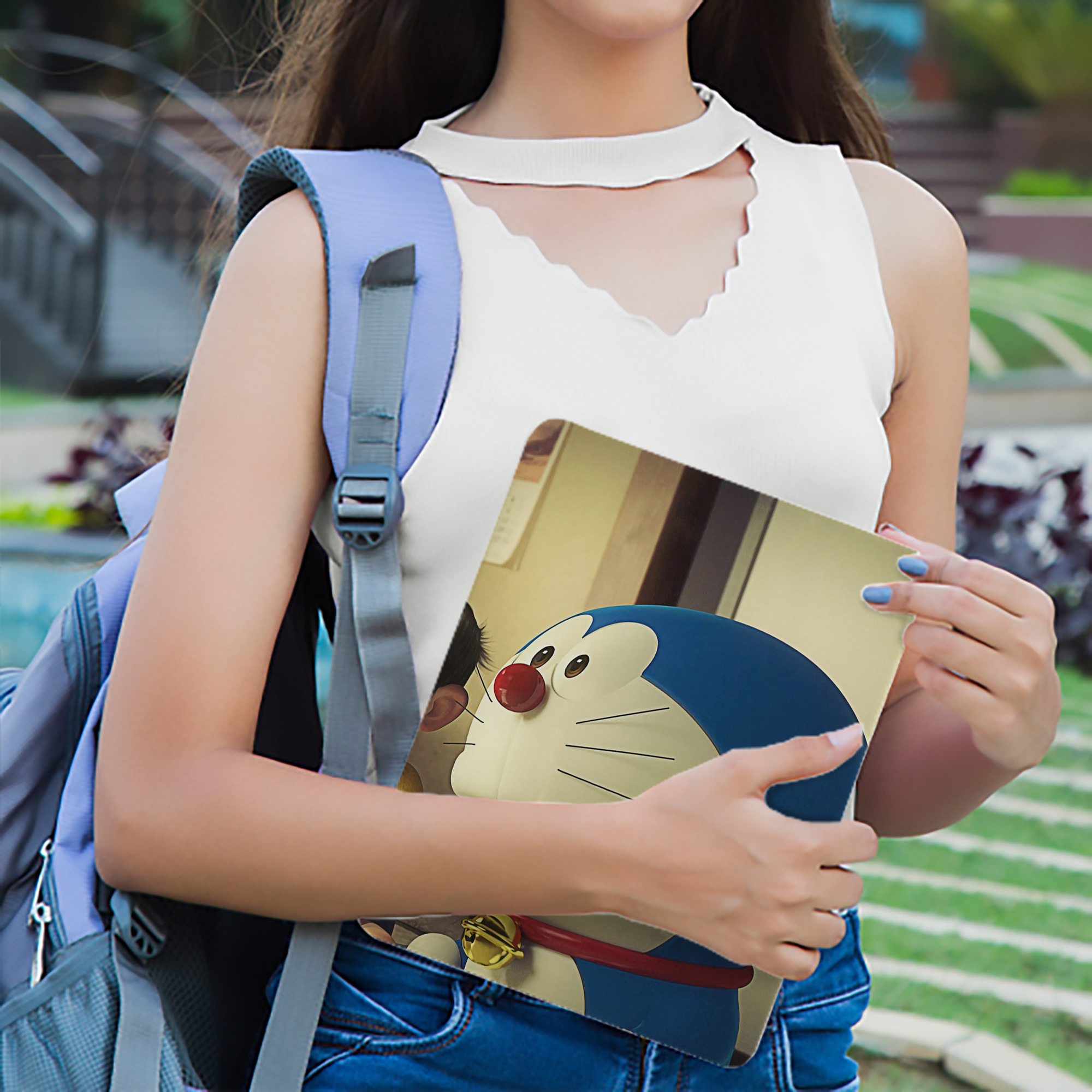 ドラえもん Doraemon IPadケース ペンホルダー付き ブックスタイルデザイン