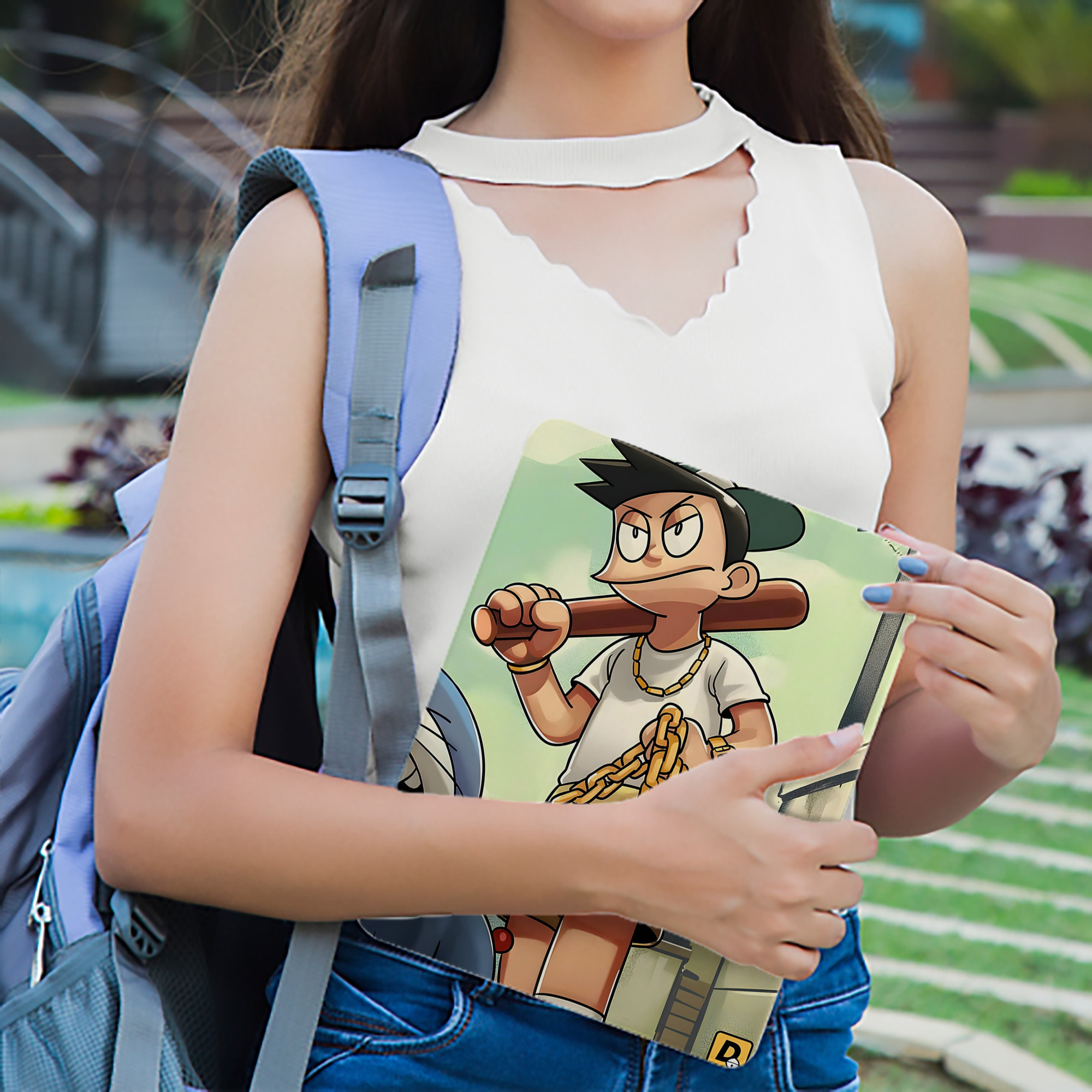 ドラえもん Doraemon IPadケース ペンホルダー付き ブックスタイルデザイン