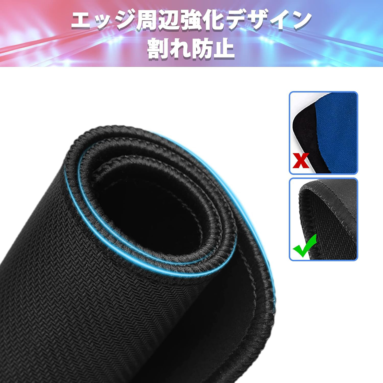 ドラえもん Doraemon マウスパッド ステッチ加工 ラバー素材 防水 滑り止め 超薄型 ゲーミング/オフィス対応
