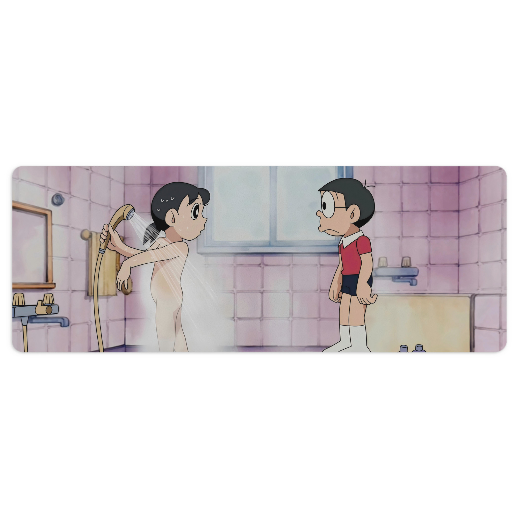 （画像用） ドラえもん Doraemon ステッチ加工 大判デスクマット／滑り止めマウスパッド