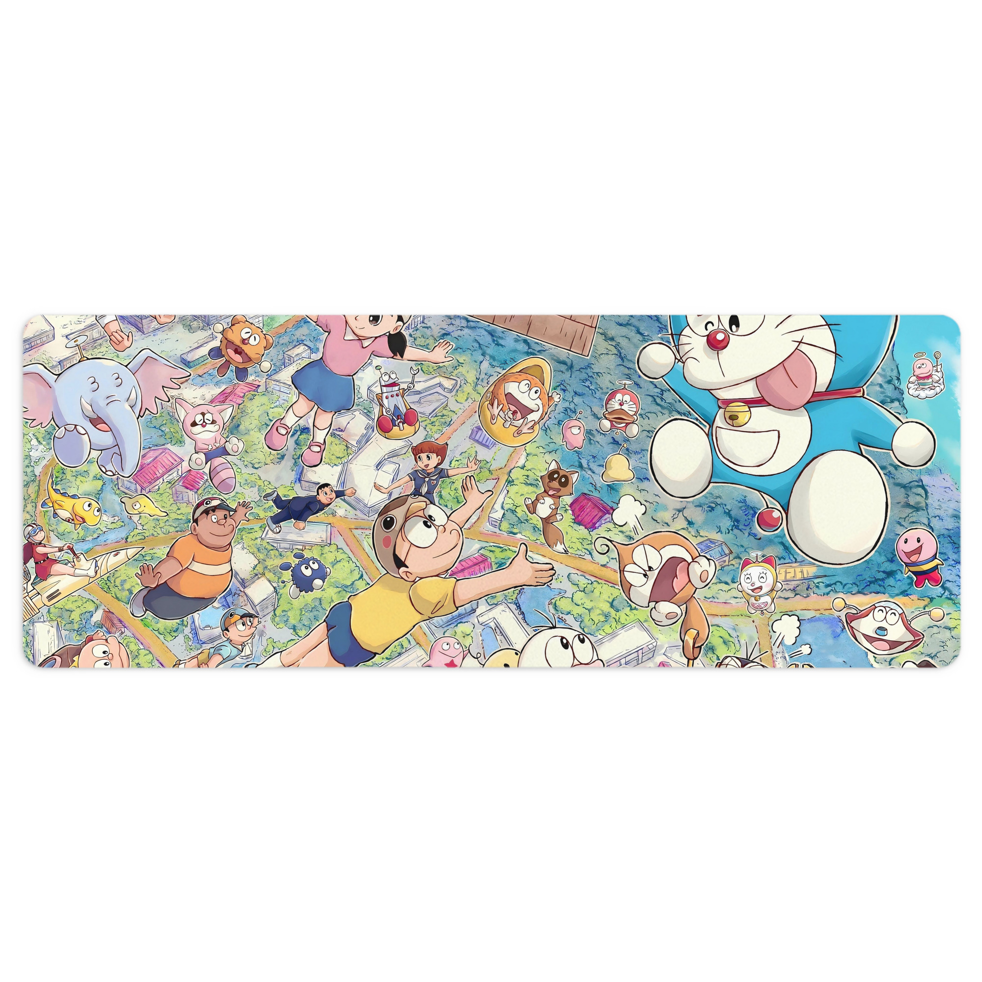 （画像用） ドラえもん Doraemon ステッチ加工 大判デスクマット／滑り止めマウスパッド