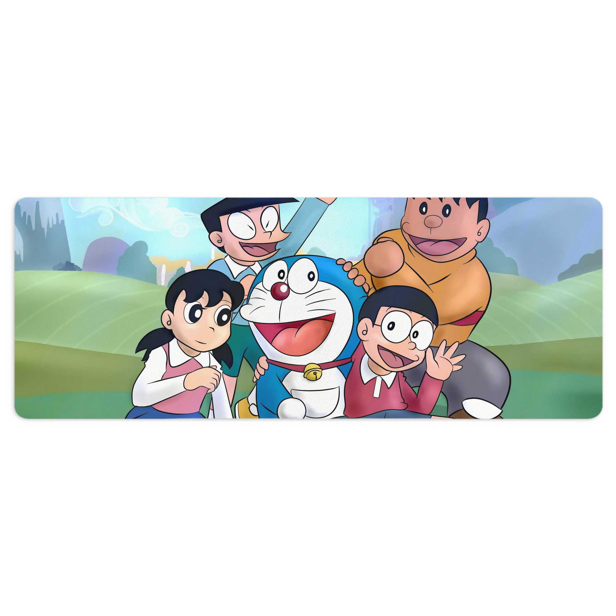 （画像用） ドラえもん Doraemon ステッチ加工 大判デスクマット／滑り止めマウスパッド