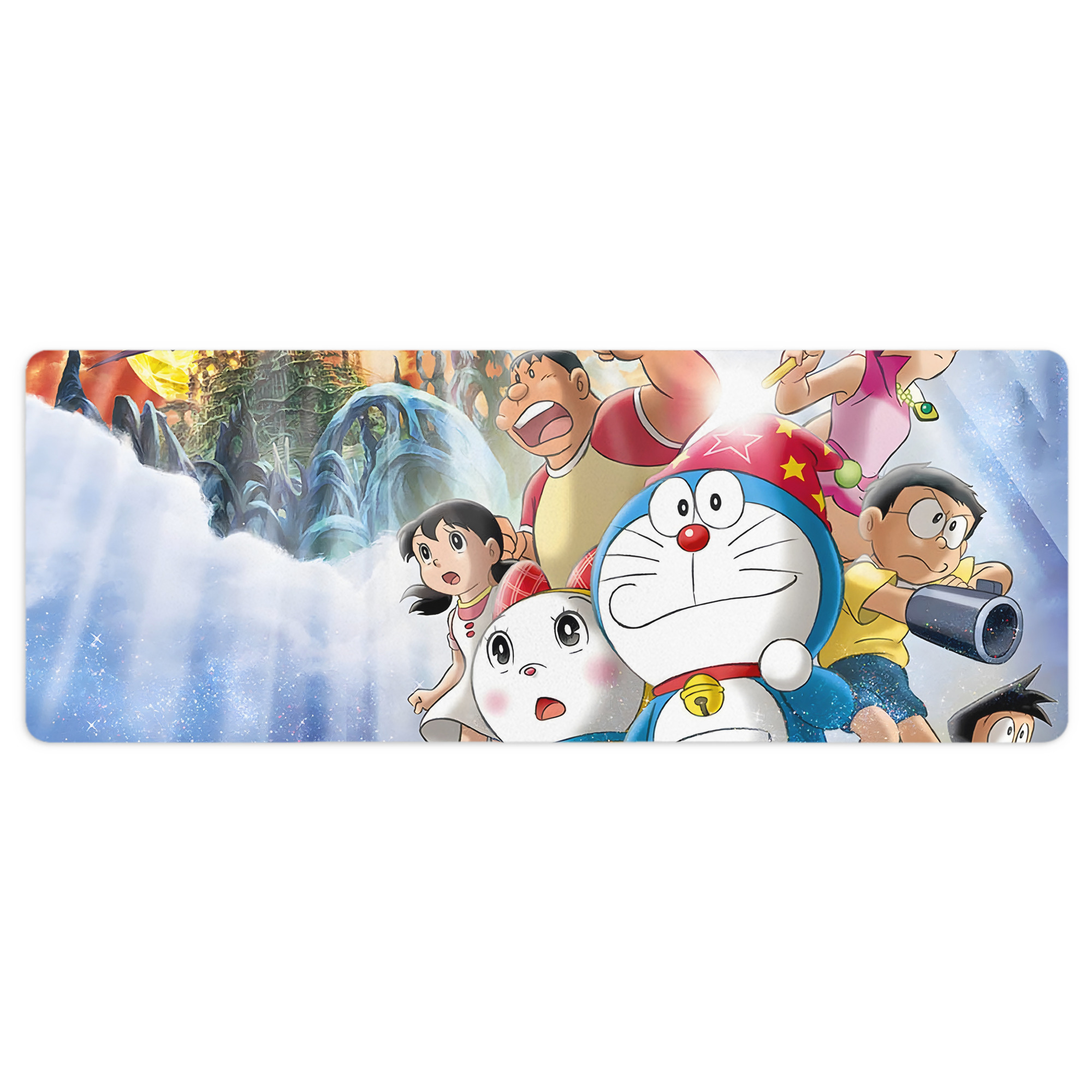 （画像用） ドラえもん Doraemon ステッチ加工 大判デスクマット／滑り止めマウスパッド