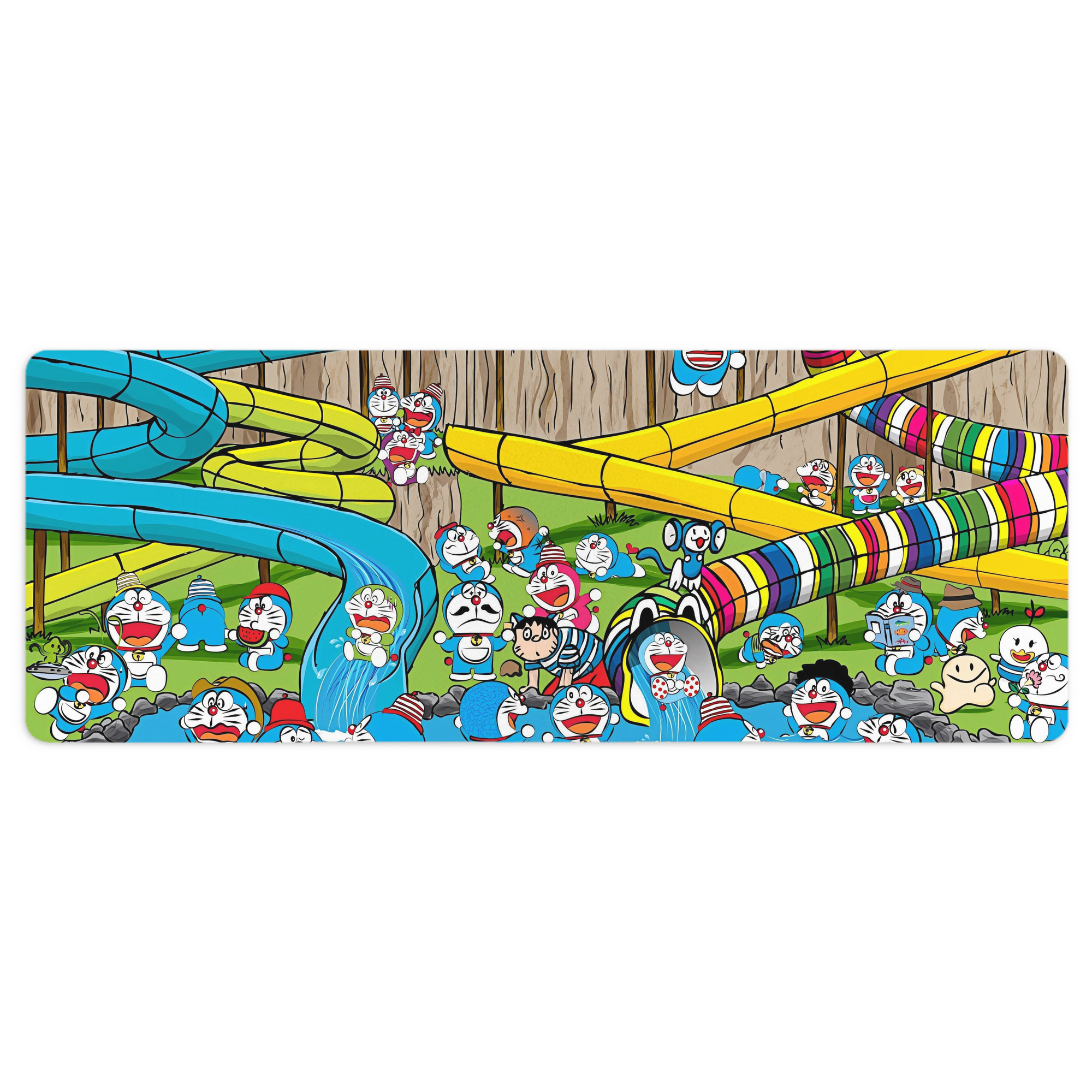 （画像用） ドラえもん Doraemon ステッチ加工 大判デスクマット／滑り止めマウスパッド