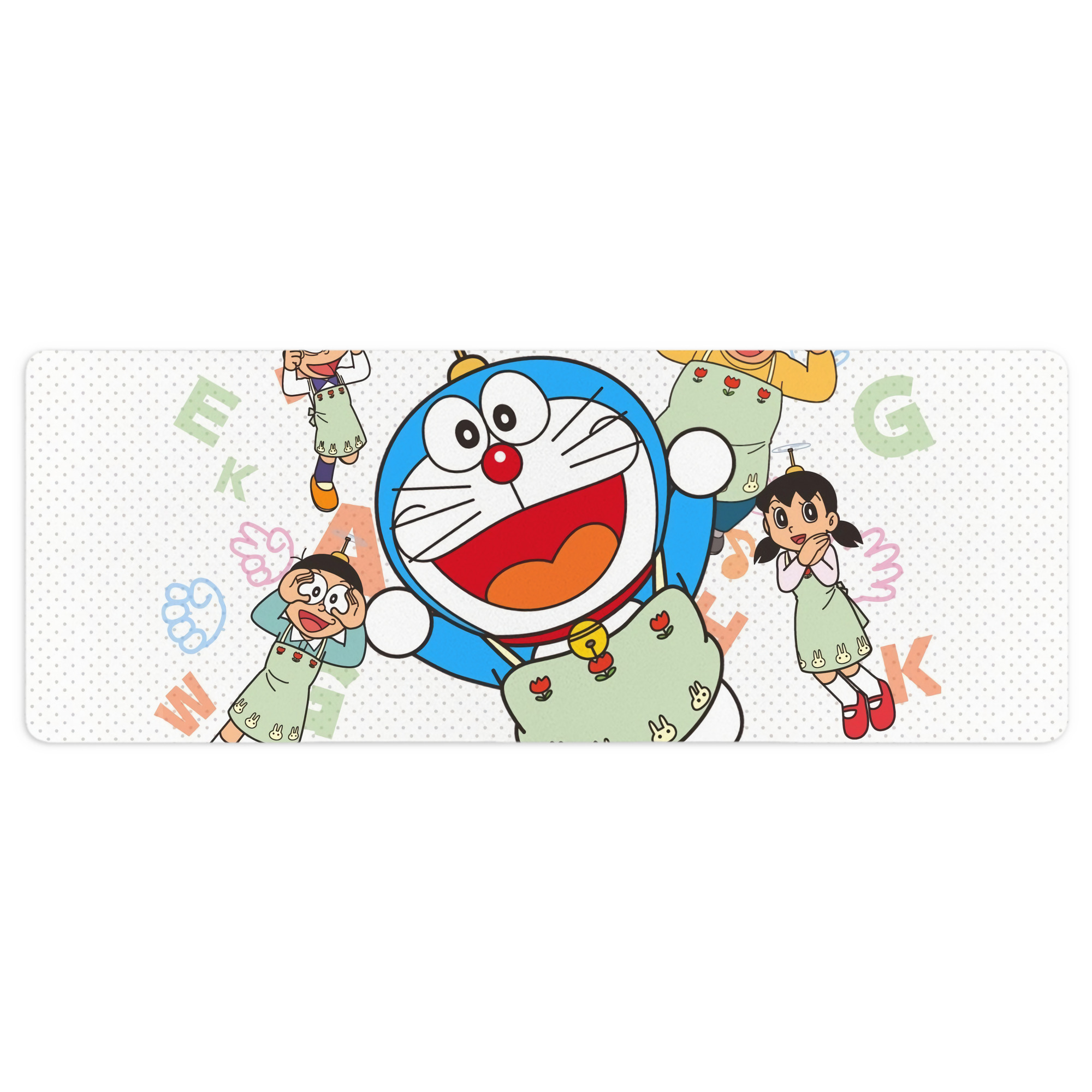 （画像用） ドラえもん Doraemon ステッチ加工 大判デスクマット／滑り止めマウスパッド