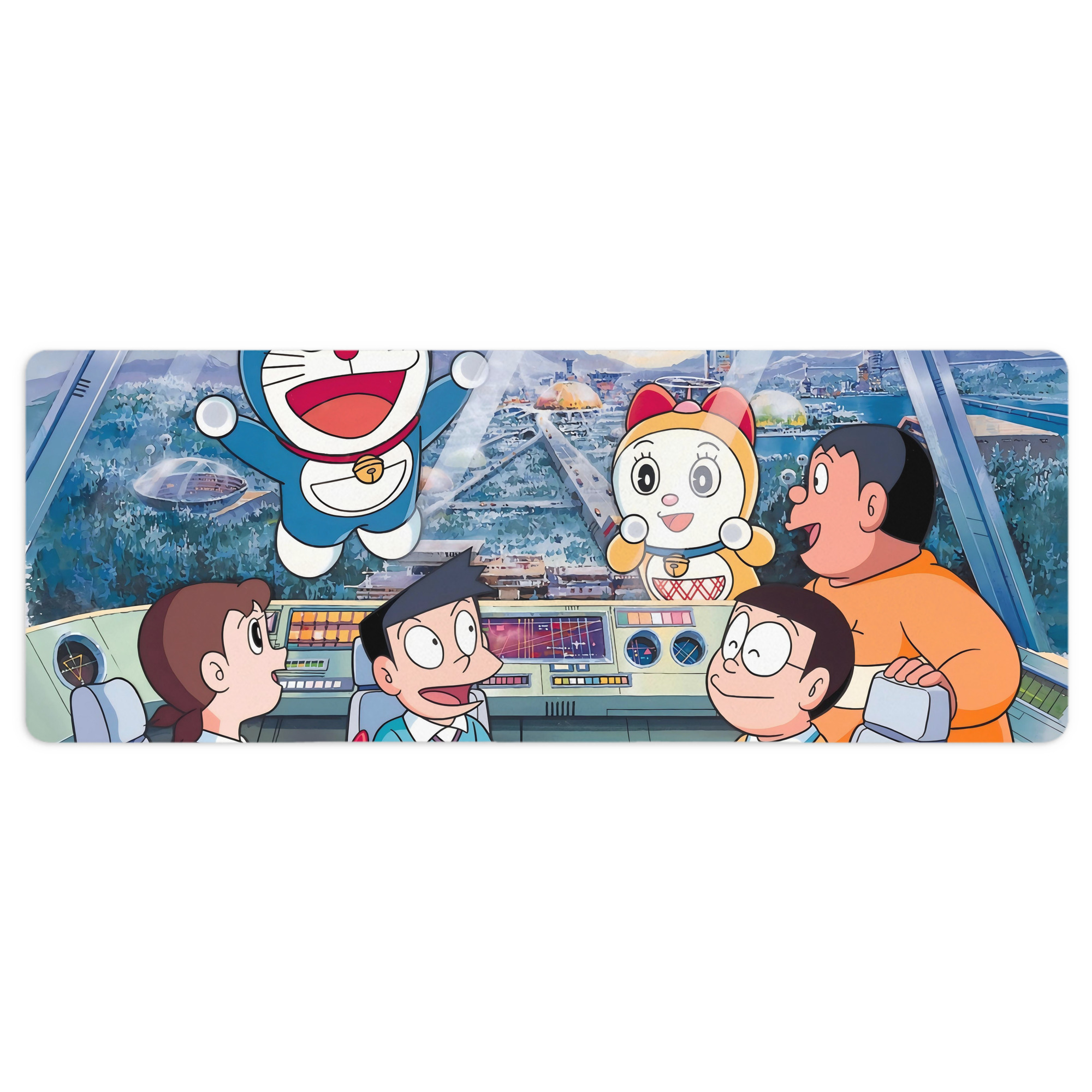 （画像用） ドラえもん Doraemon ステッチ加工 大判デスクマット／滑り止めマウスパッド