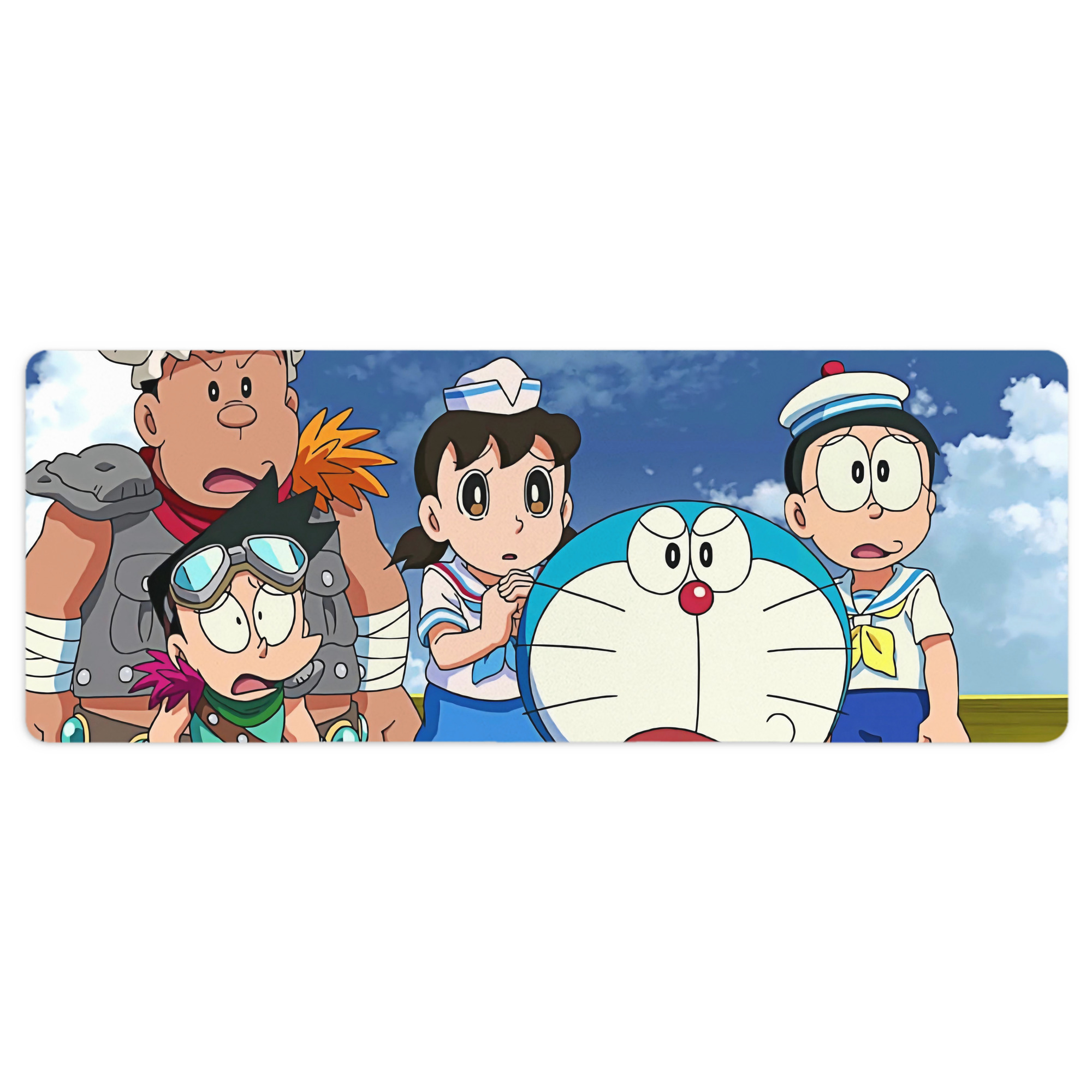 （画像用） ドラえもん Doraemon ステッチ加工 大判デスクマット／滑り止めマウスパッド