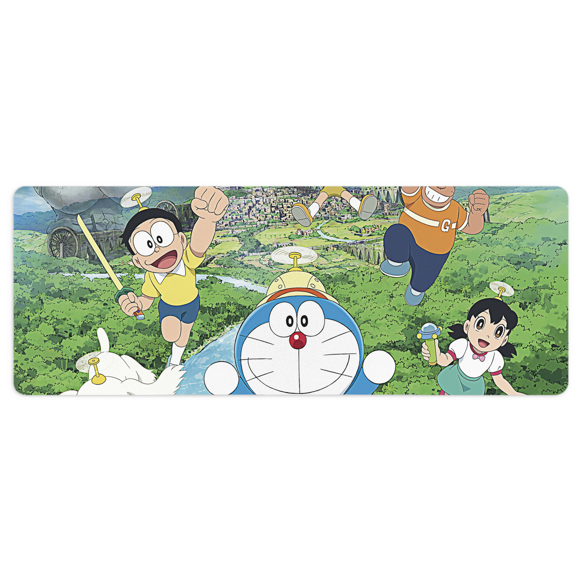 （画像用） ドラえもん Doraemon ステッチ加工 大判デスクマット／滑り止めマウスパッド