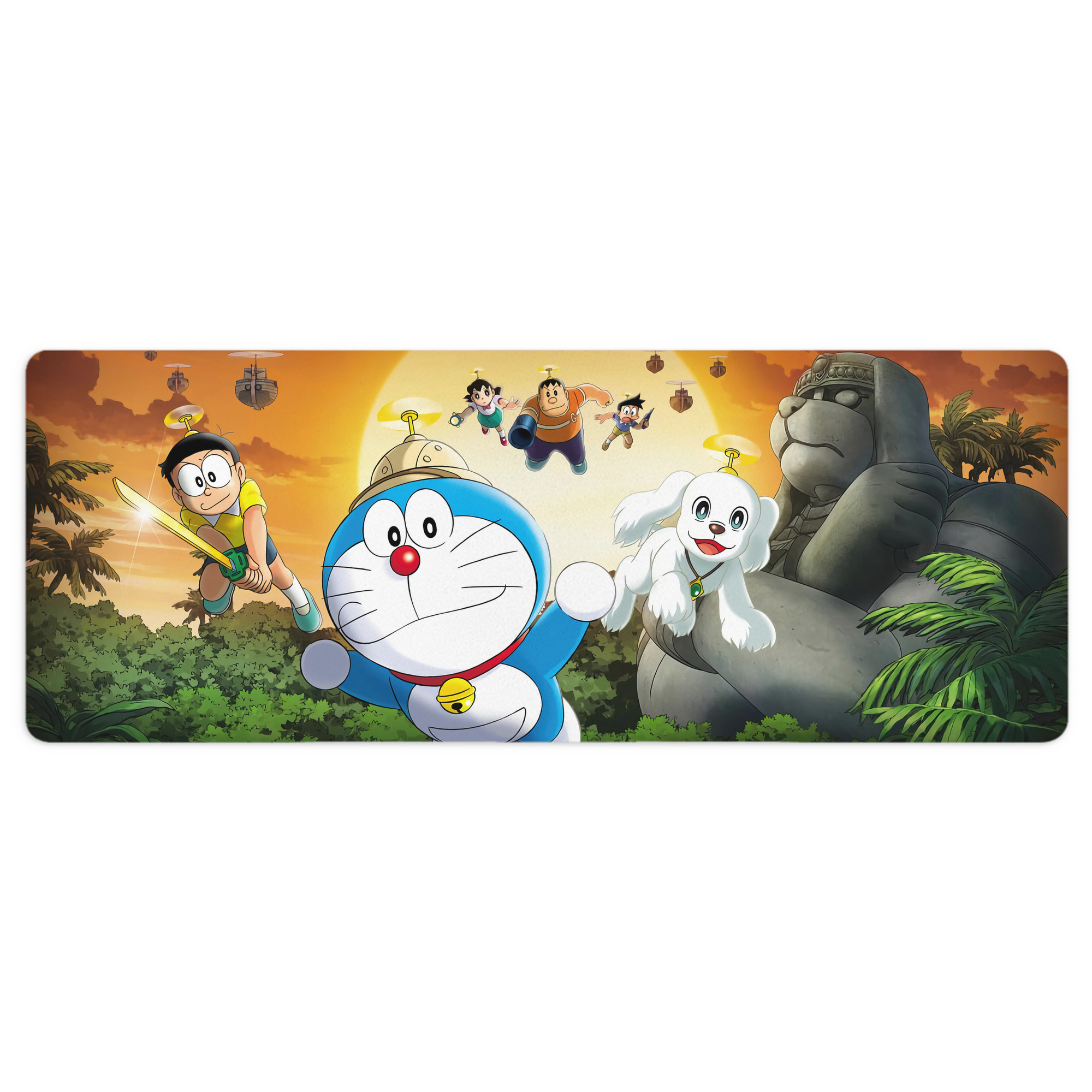（画像用） ドラえもん Doraemon ステッチ加工 大判デスクマット／滑り止めマウスパッド