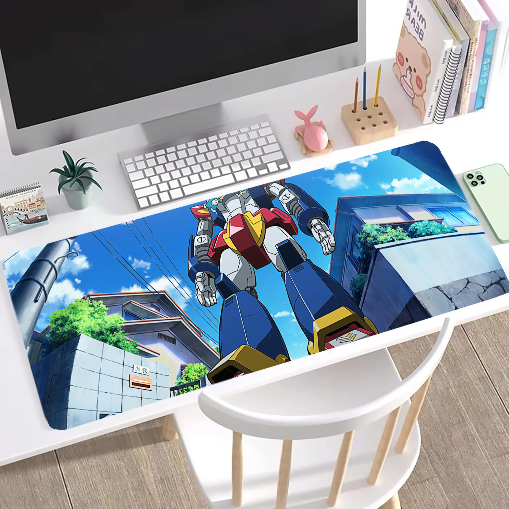 （画像用） ドラえもん Doraemon ステッチ加工 大判デスクマット／滑り止めマウスパッド