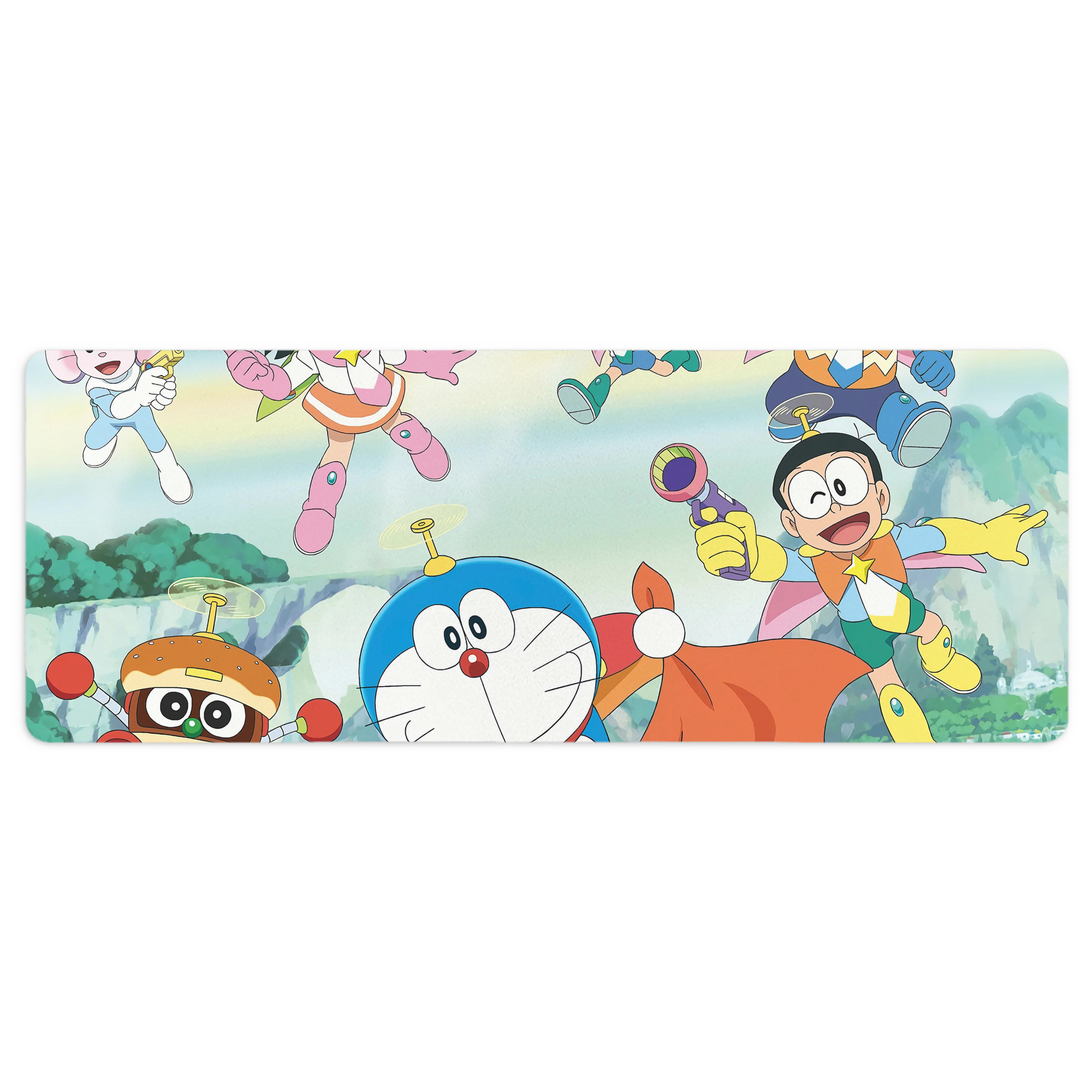 （画像用） ドラえもん Doraemon ステッチ加工 大判デスクマット／滑り止めマウスパッド