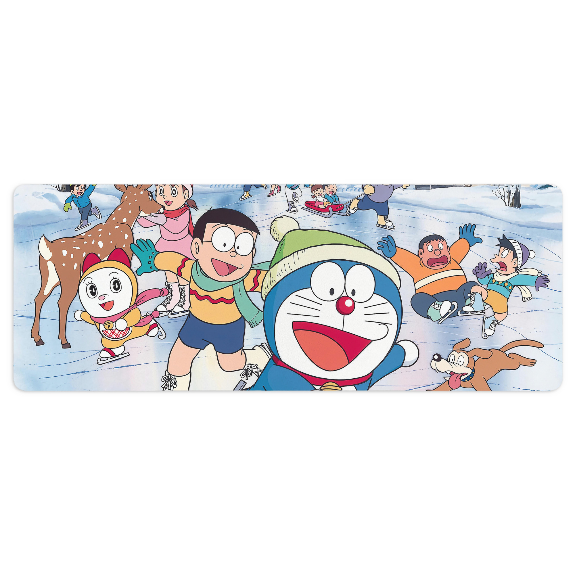 （画像用） ドラえもん Doraemon ステッチ加工 大判デスクマット／滑り止めマウスパッド