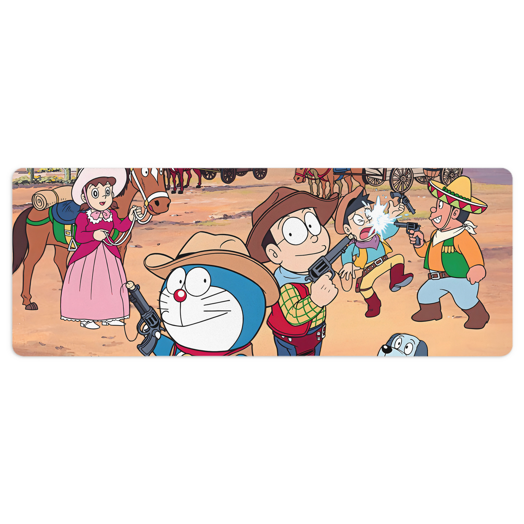 （画像用） ドラえもん Doraemon ステッチ加工 大判デスクマット／滑り止めマウスパッド