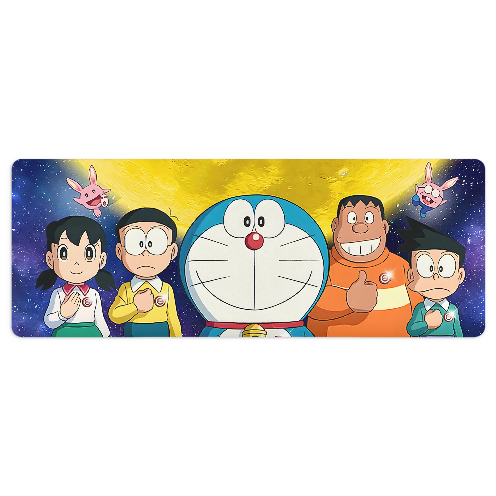 （画像用） ドラえもん Doraemon ステッチ加工 大判デスクマット／滑り止めマウスパッド