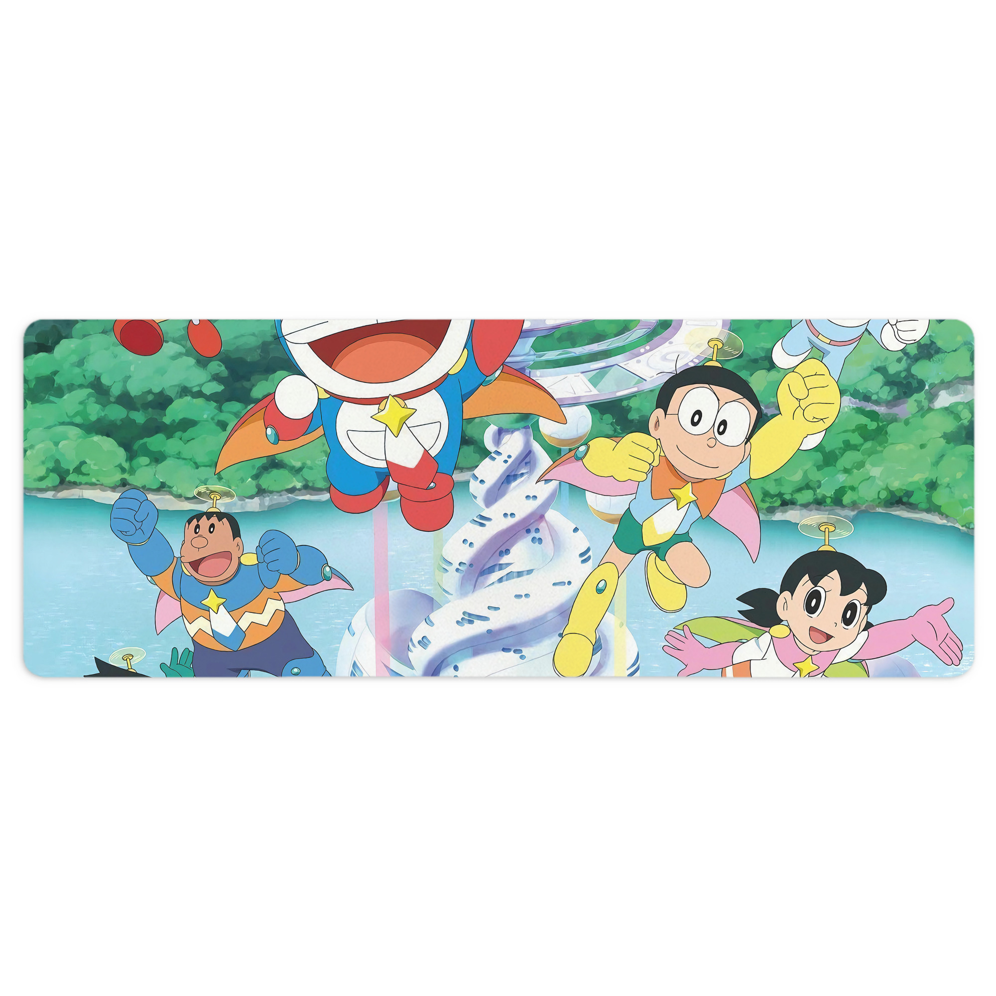 （画像用） ドラえもん Doraemon ステッチ加工 大判デスクマット／滑り止めマウスパッド