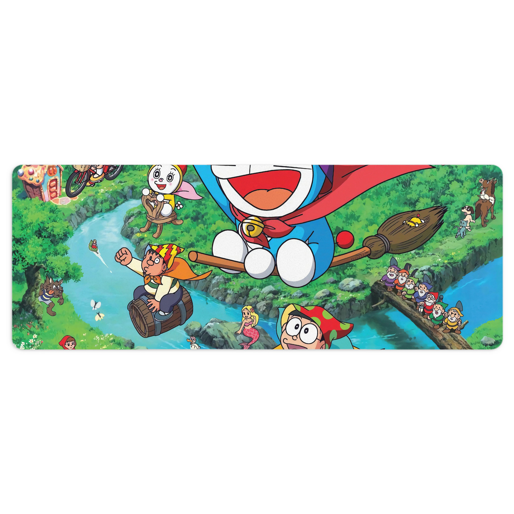 （画像用） ドラえもん Doraemon ステッチ加工 大判デスクマット／滑り止めマウスパッド