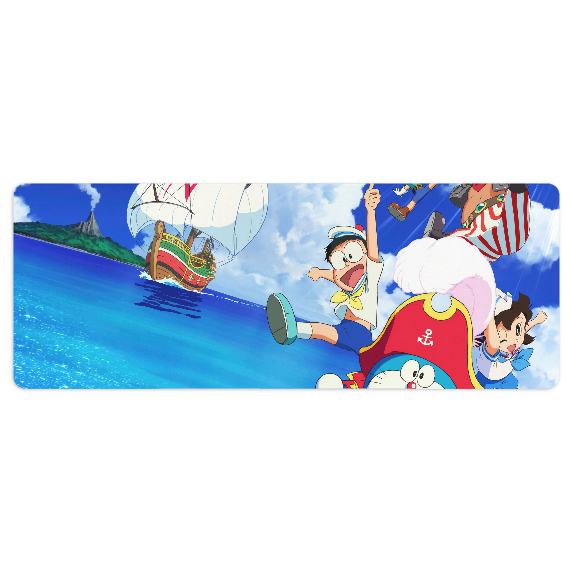 （画像用） ドラえもん Doraemon ステッチ加工 大判デスクマット／滑り止めマウスパッド