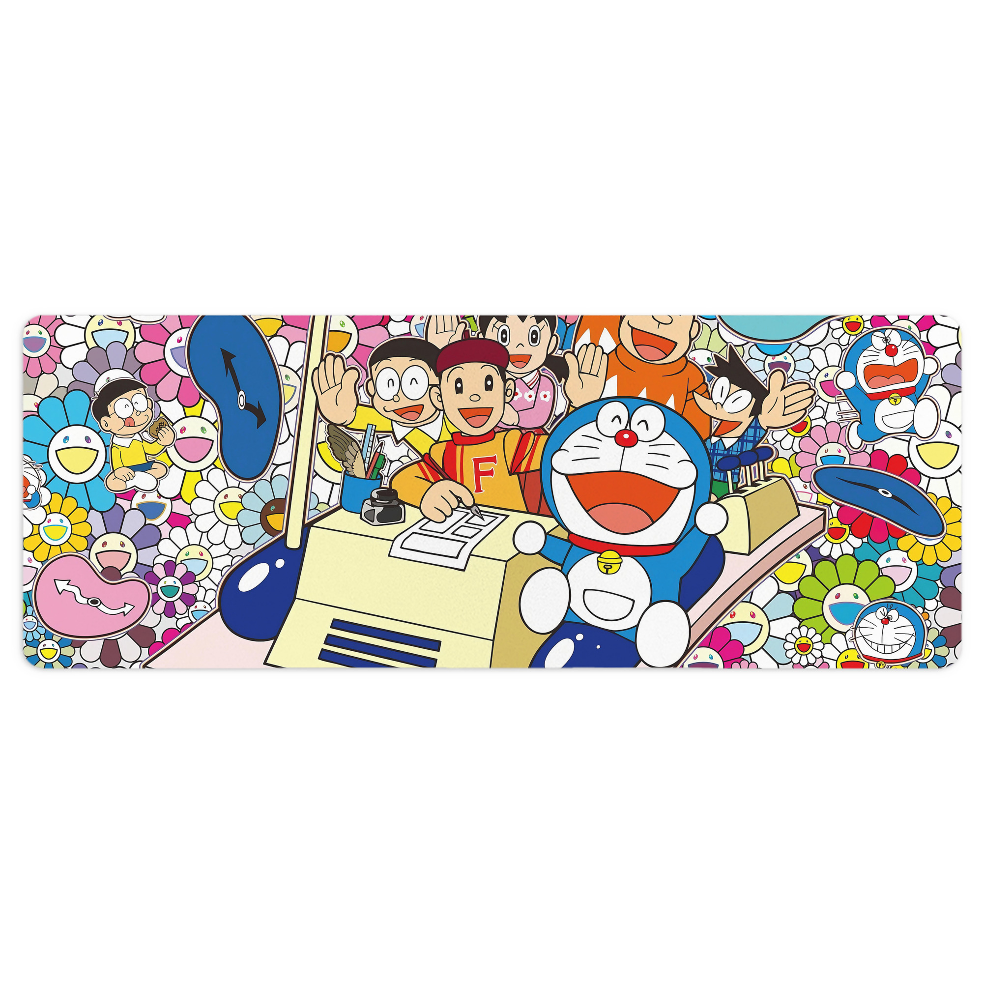 （画像用） ドラえもん Doraemon ステッチ加工 大判デスクマット／滑り止めマウスパッド