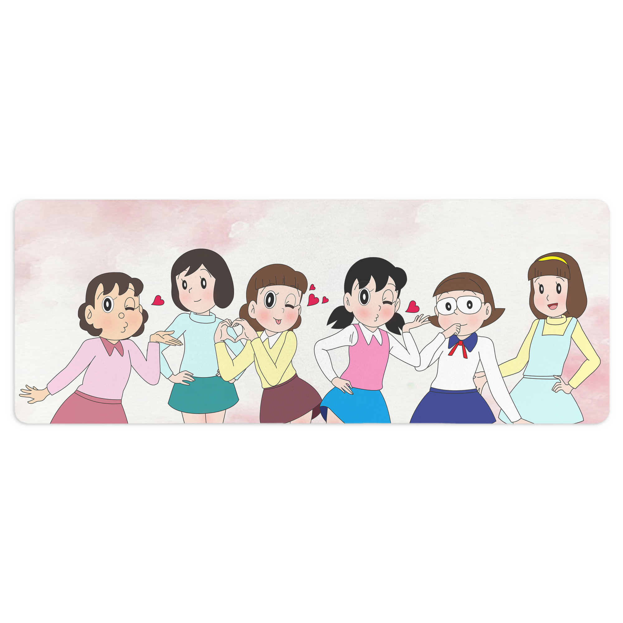 （画像用） ドラえもん Doraemon ステッチ加工 大判デスクマット／滑り止めマウスパッド
