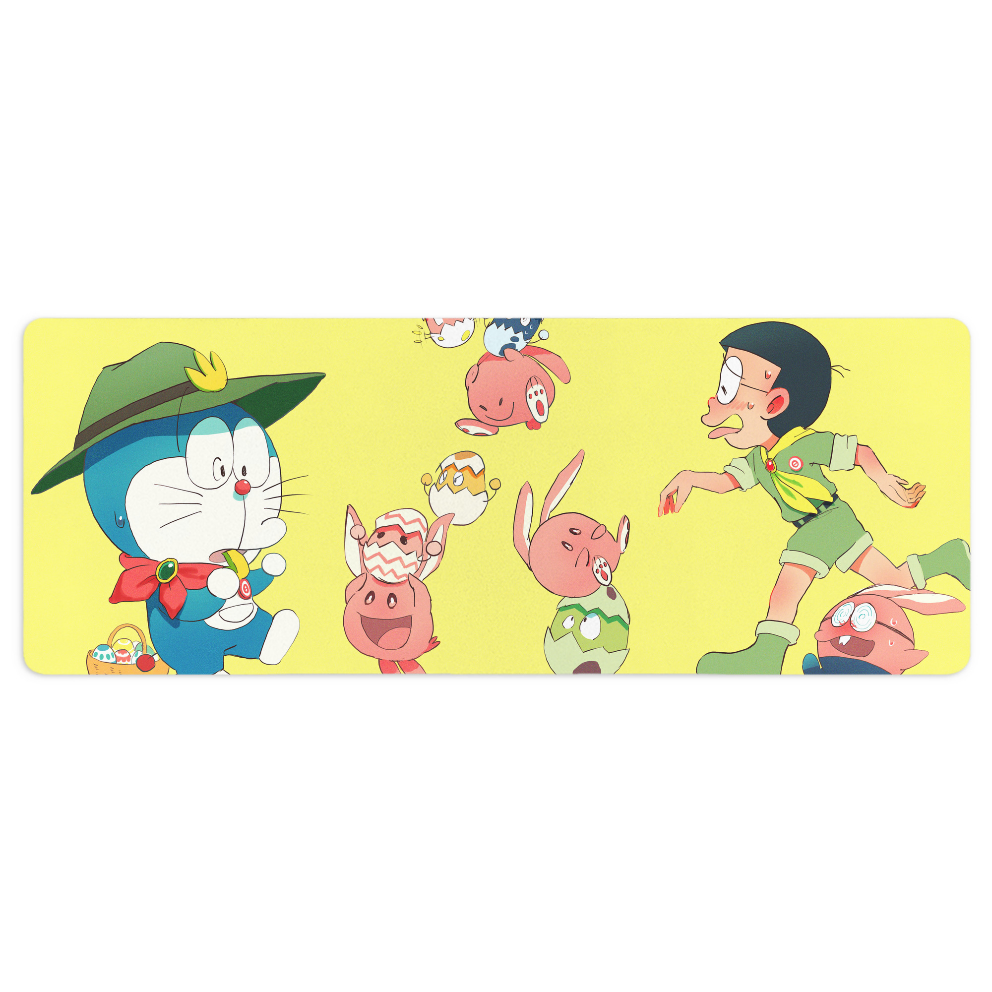 （画像用） ドラえもん Doraemon ステッチ加工 大判デスクマット／滑り止めマウスパッド