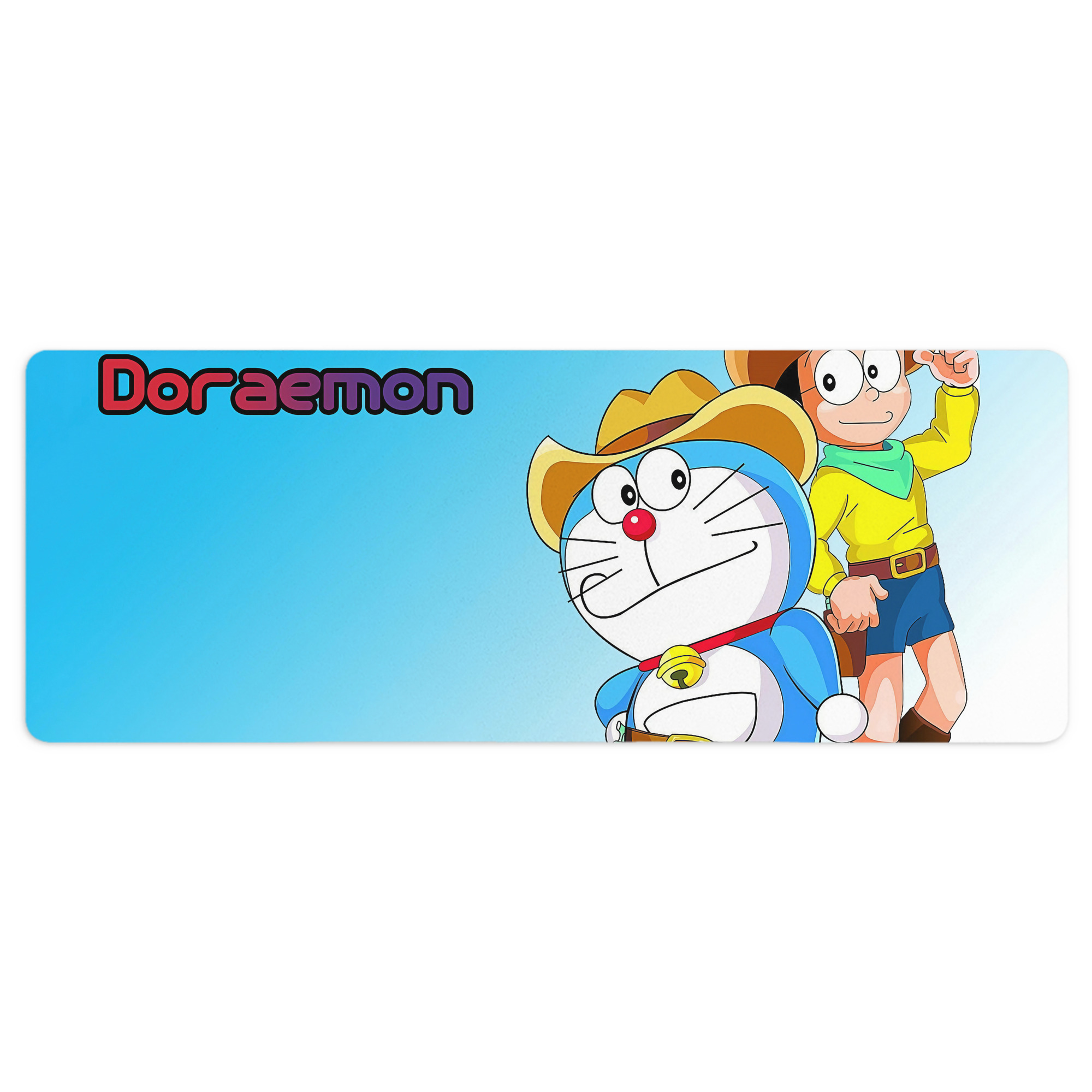 （画像用） ドラえもん Doraemon ステッチ加工 大判デスクマット／滑り止めマウスパッド