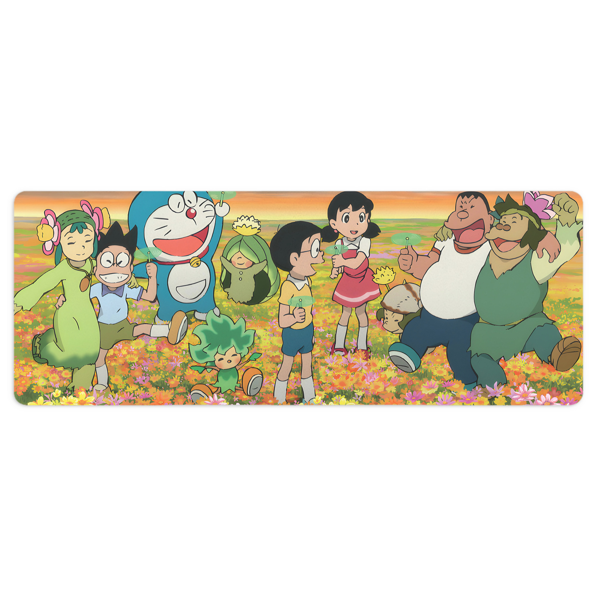 （画像用） ドラえもん Doraemon ステッチ加工 大判デスクマット／滑り止めマウスパッド