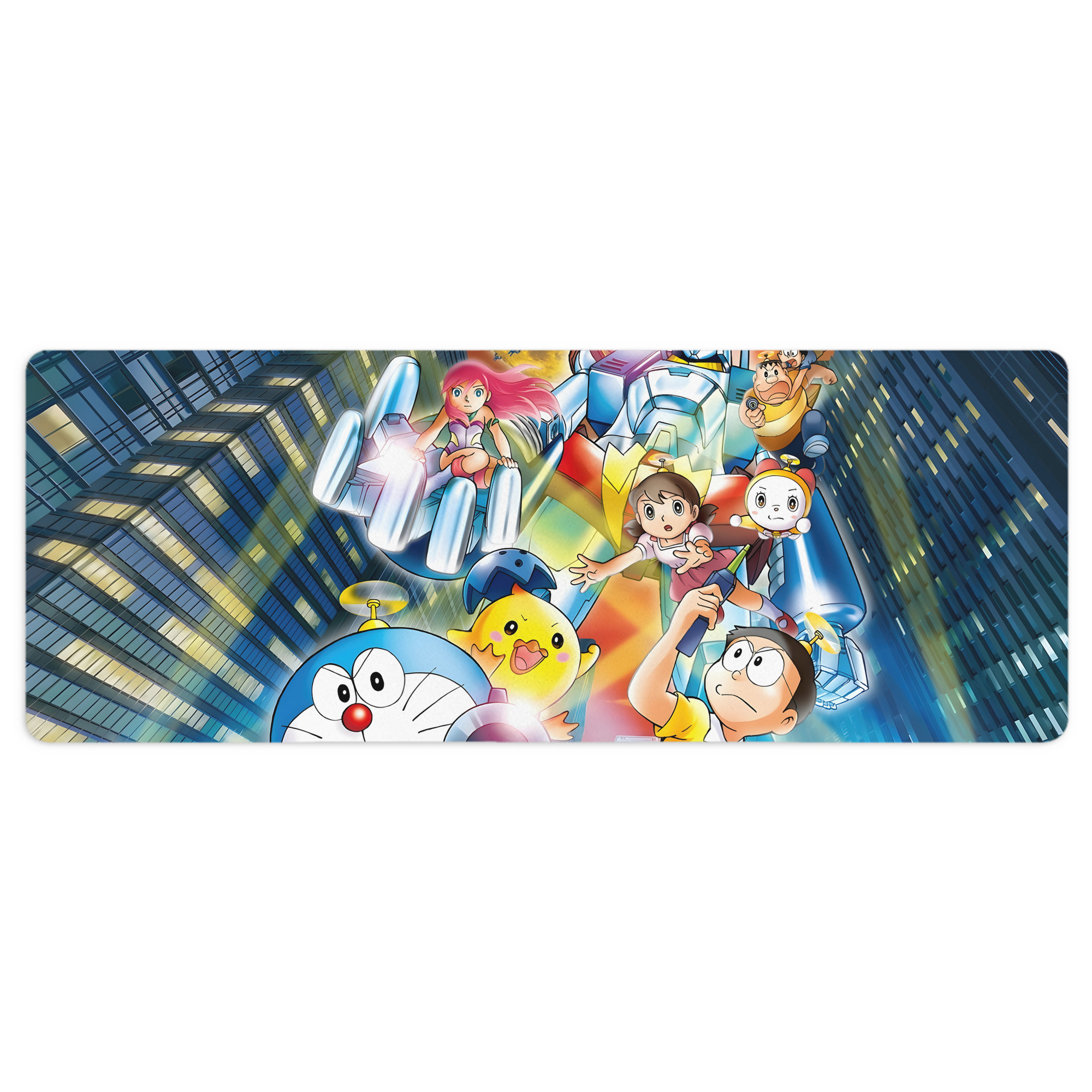 （画像用） ドラえもん Doraemon ステッチ加工 大判デスクマット／滑り止めマウスパッド