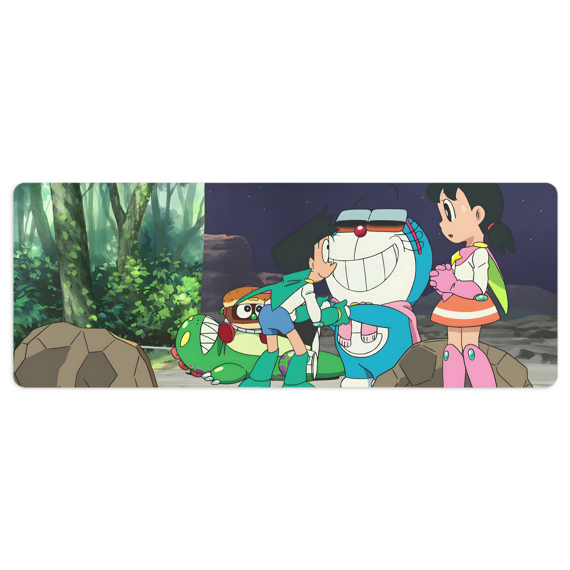 （画像用） ドラえもん Doraemon ステッチ加工 大判デスクマット／滑り止めマウスパッド