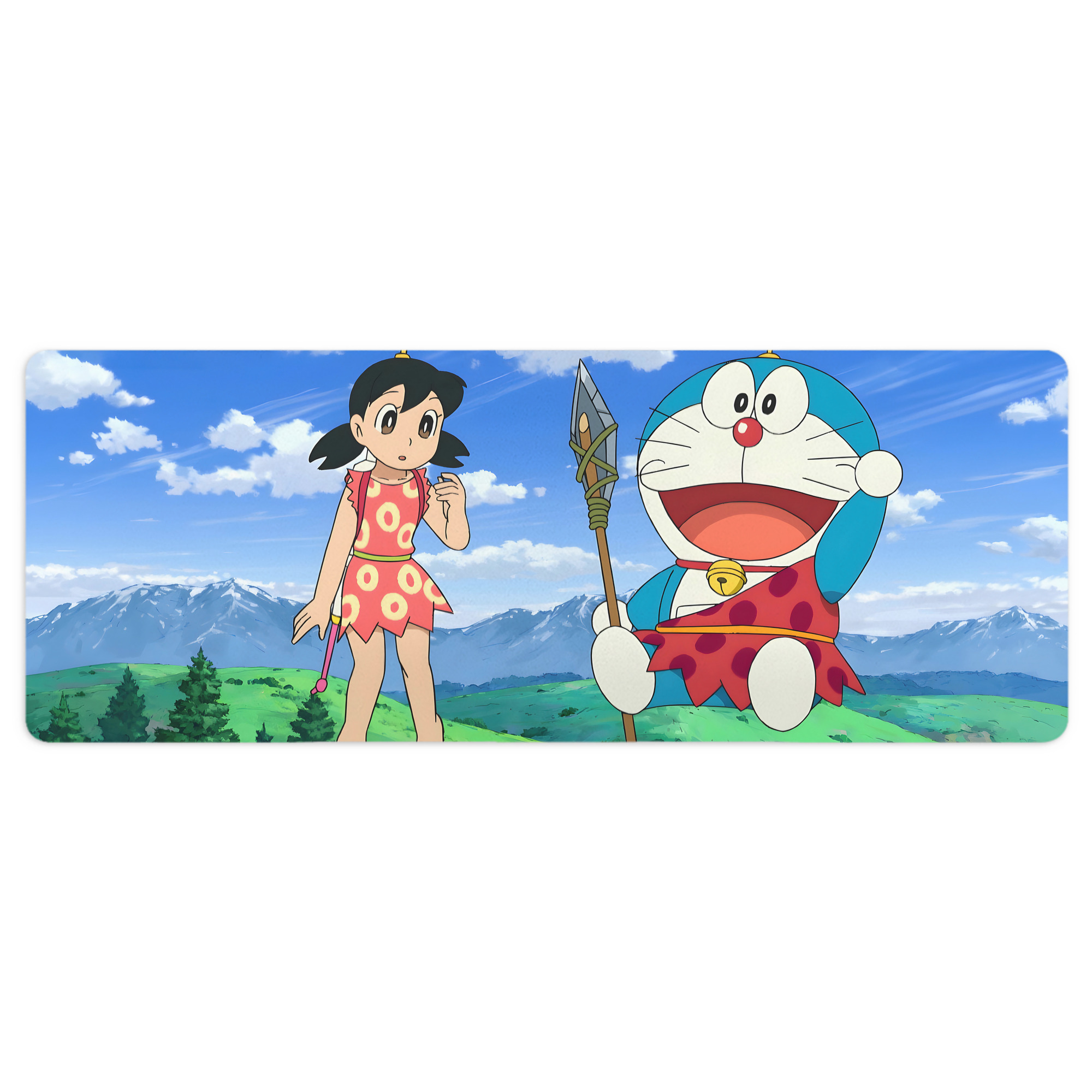 （画像用） ドラえもん Doraemon ステッチ加工 大判デスクマット／滑り止めマウスパッド