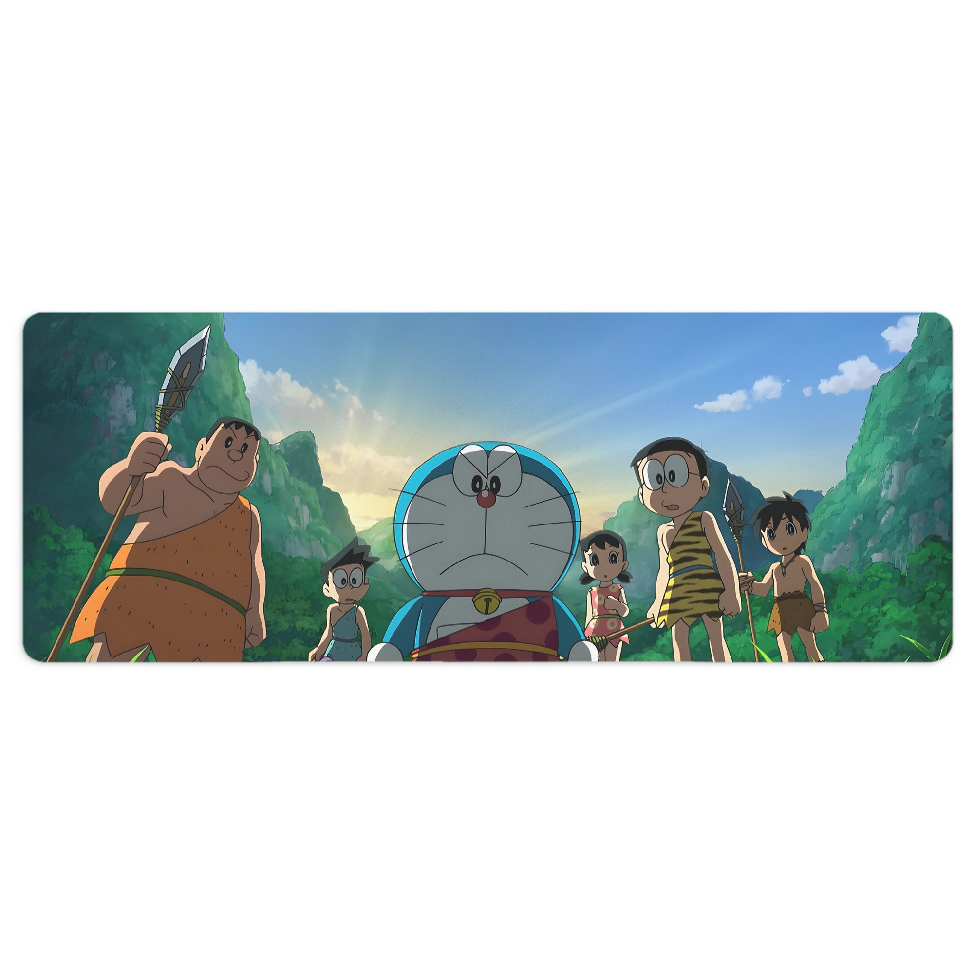 （画像用） ドラえもん Doraemon ステッチ加工 大判デスクマット／滑り止めマウスパッド