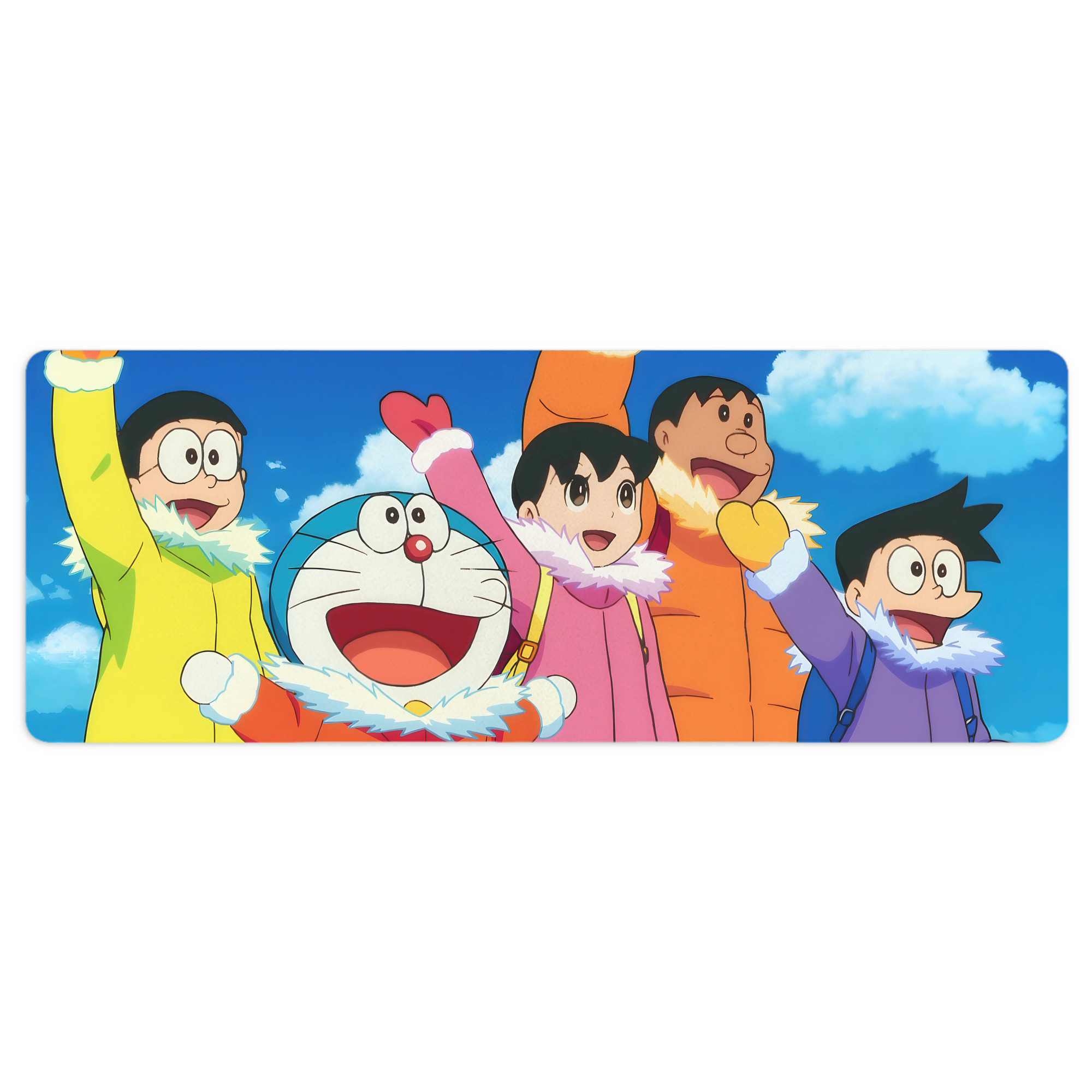 （画像用） ドラえもん Doraemon ステッチ加工 大判デスクマット／滑り止めマウスパッド