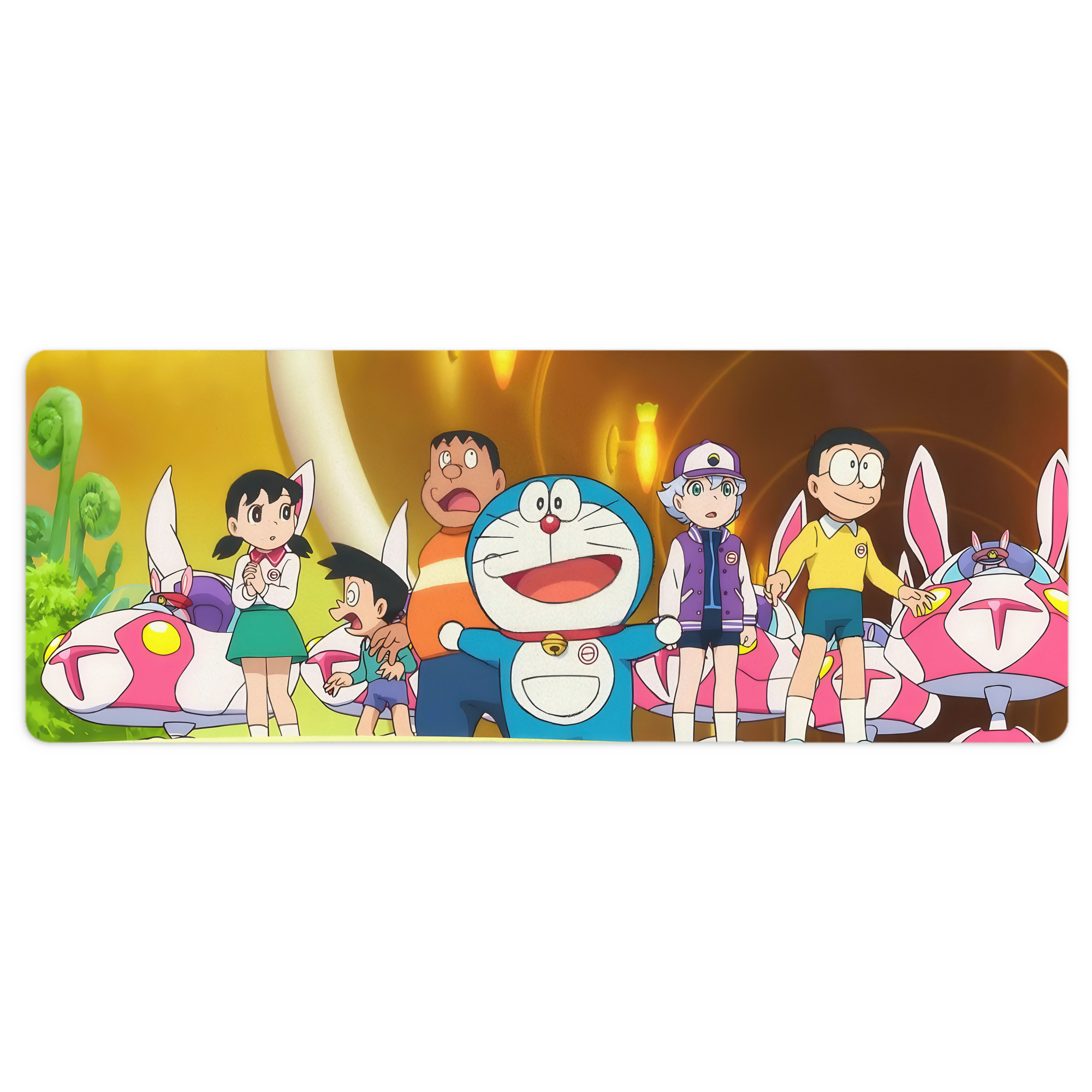 （画像用） ドラえもん Doraemon ステッチ加工 大判デスクマット／滑り止めマウスパッド
