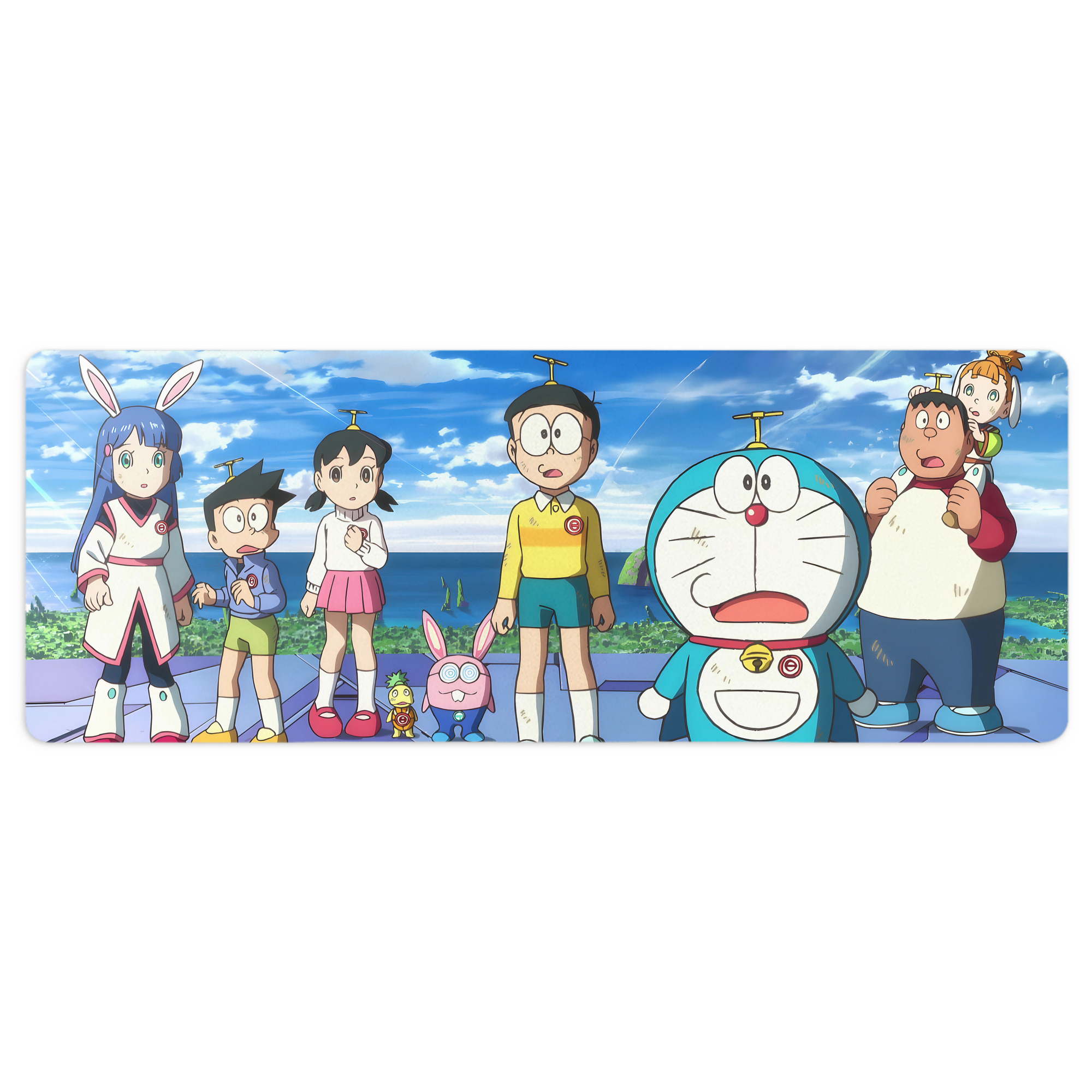 （画像用） ドラえもん Doraemon ステッチ加工 大判デスクマット／滑り止めマウスパッド