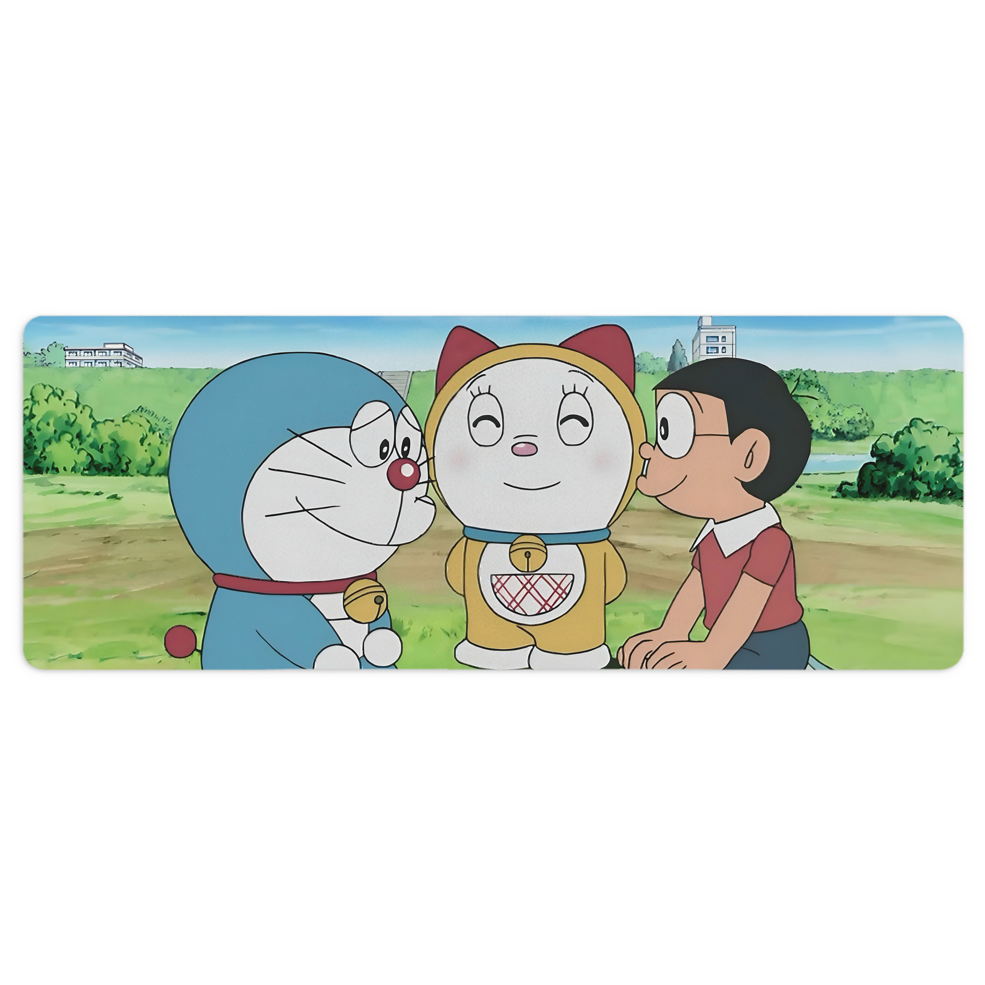 （画像用） ドラえもん Doraemon ステッチ加工 大判デスクマット／滑り止めマウスパッド