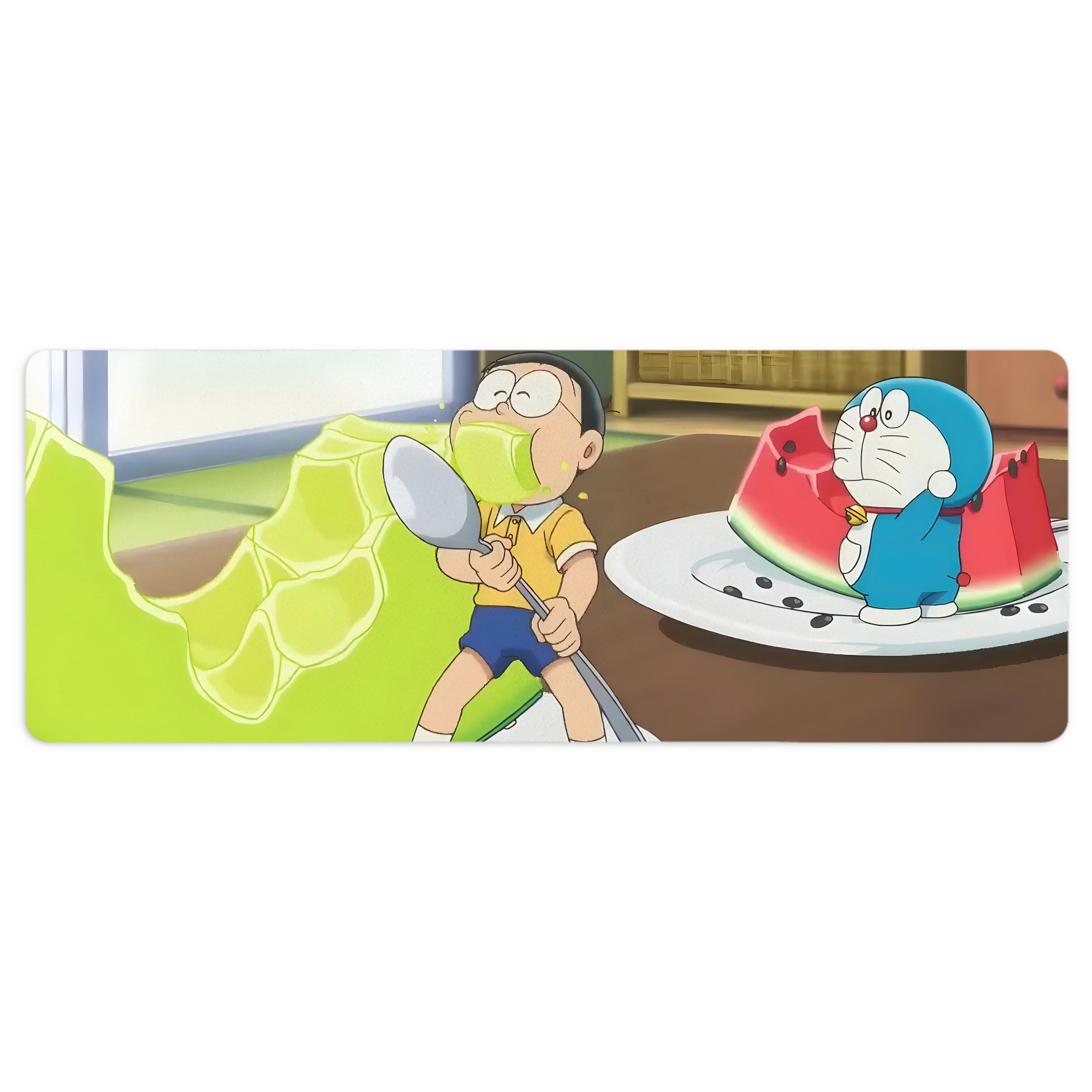 （画像用） ドラえもん Doraemon ステッチ加工 大判デスクマット／滑り止めマウスパッド