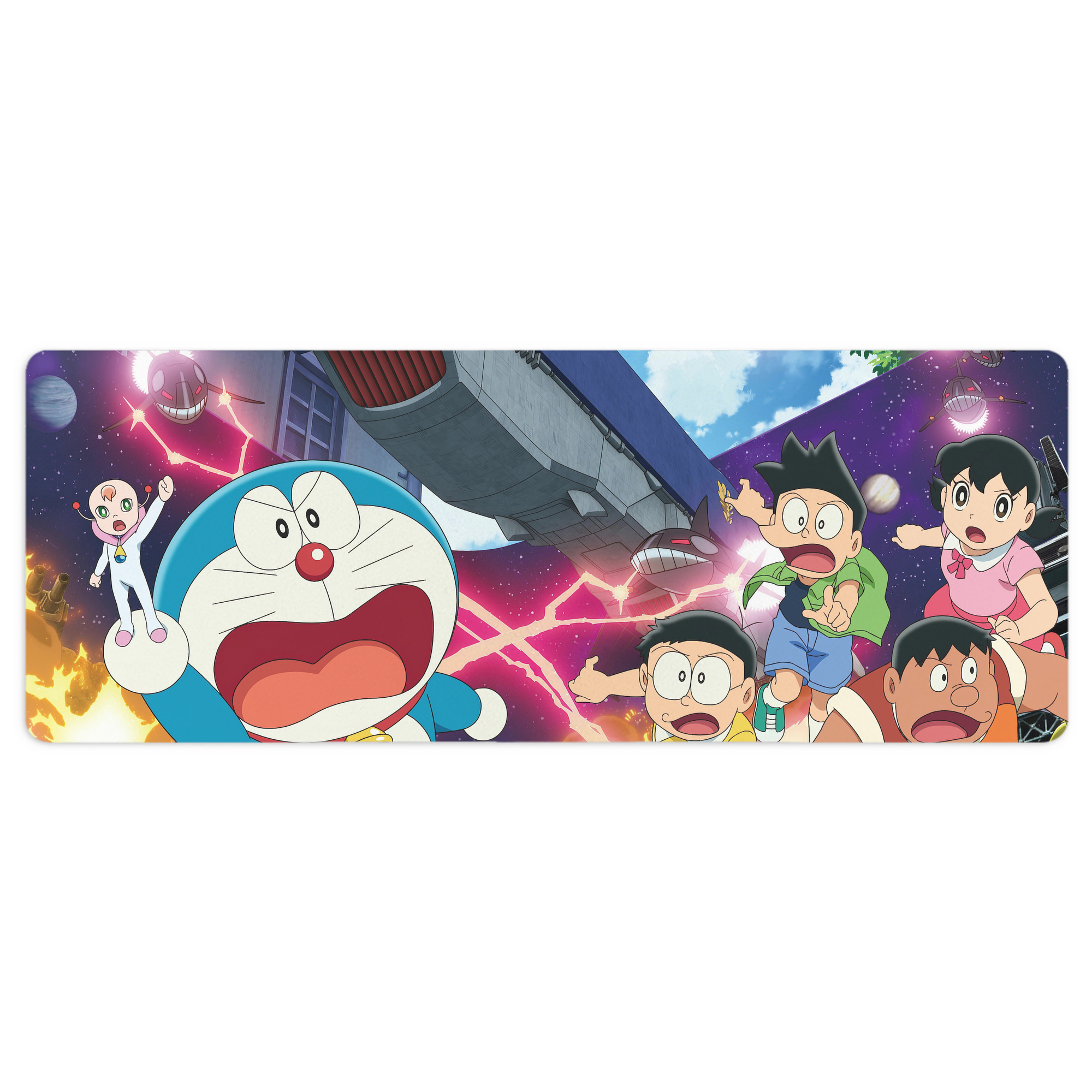 （画像用） ドラえもん Doraemon ステッチ加工 大判デスクマット／滑り止めマウスパッド