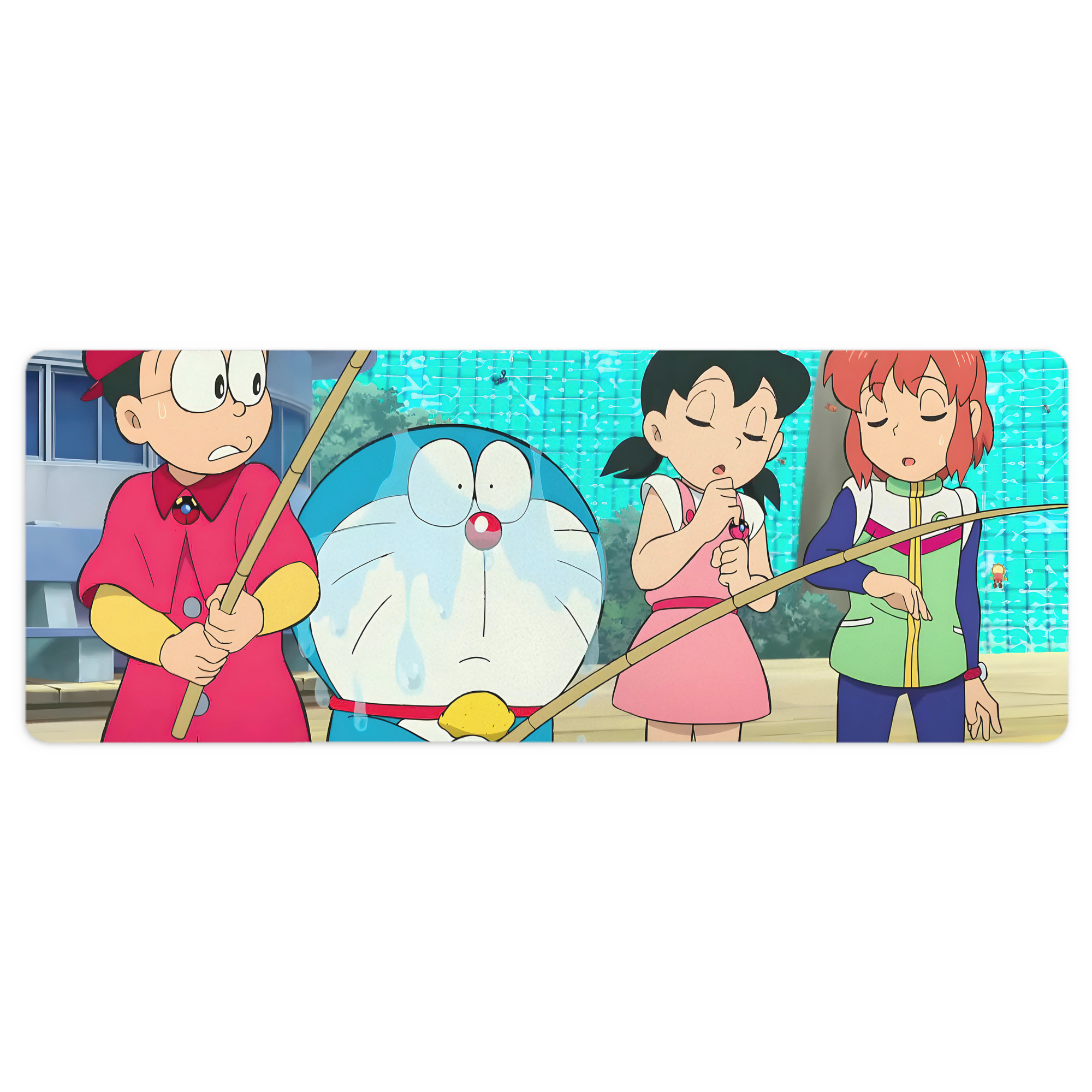 （画像用） ドラえもん Doraemon ステッチ加工 大判デスクマット／滑り止めマウスパッド