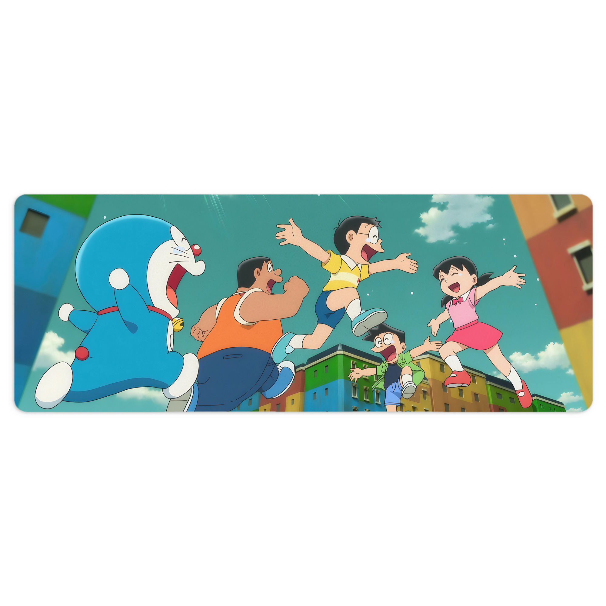 （画像用） ドラえもん Doraemon ステッチ加工 大判デスクマット／滑り止めマウスパッド