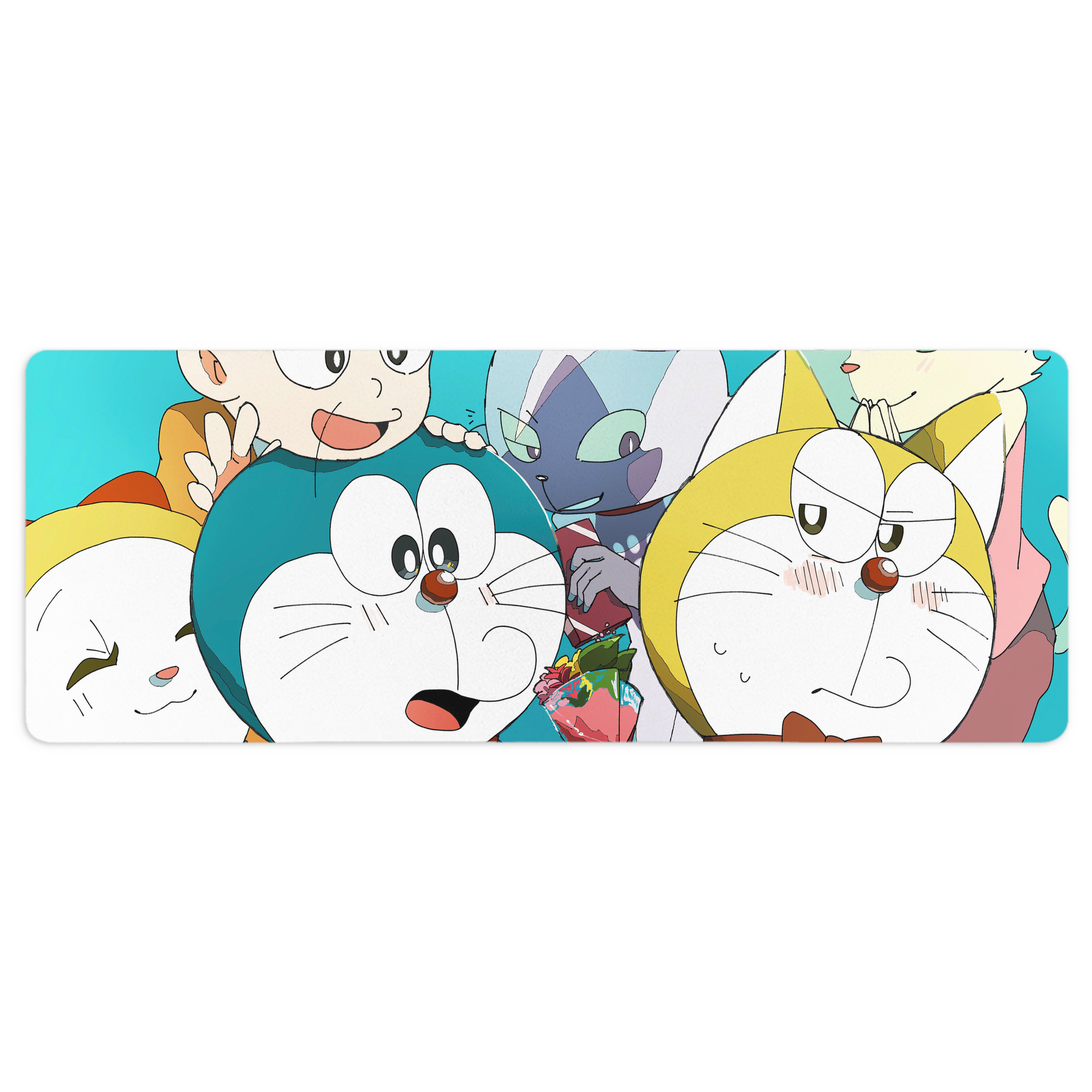 （画像用） ドラえもん Doraemon ステッチ加工 大判デスクマット／滑り止めマウスパッド