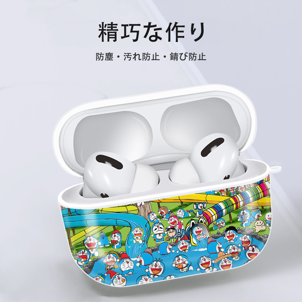 ドラえもん Doraemon 【AirPods Pro用】ハードシェル保護ケース 耐衝撃・防指紋・カラビナ付き商品仕様