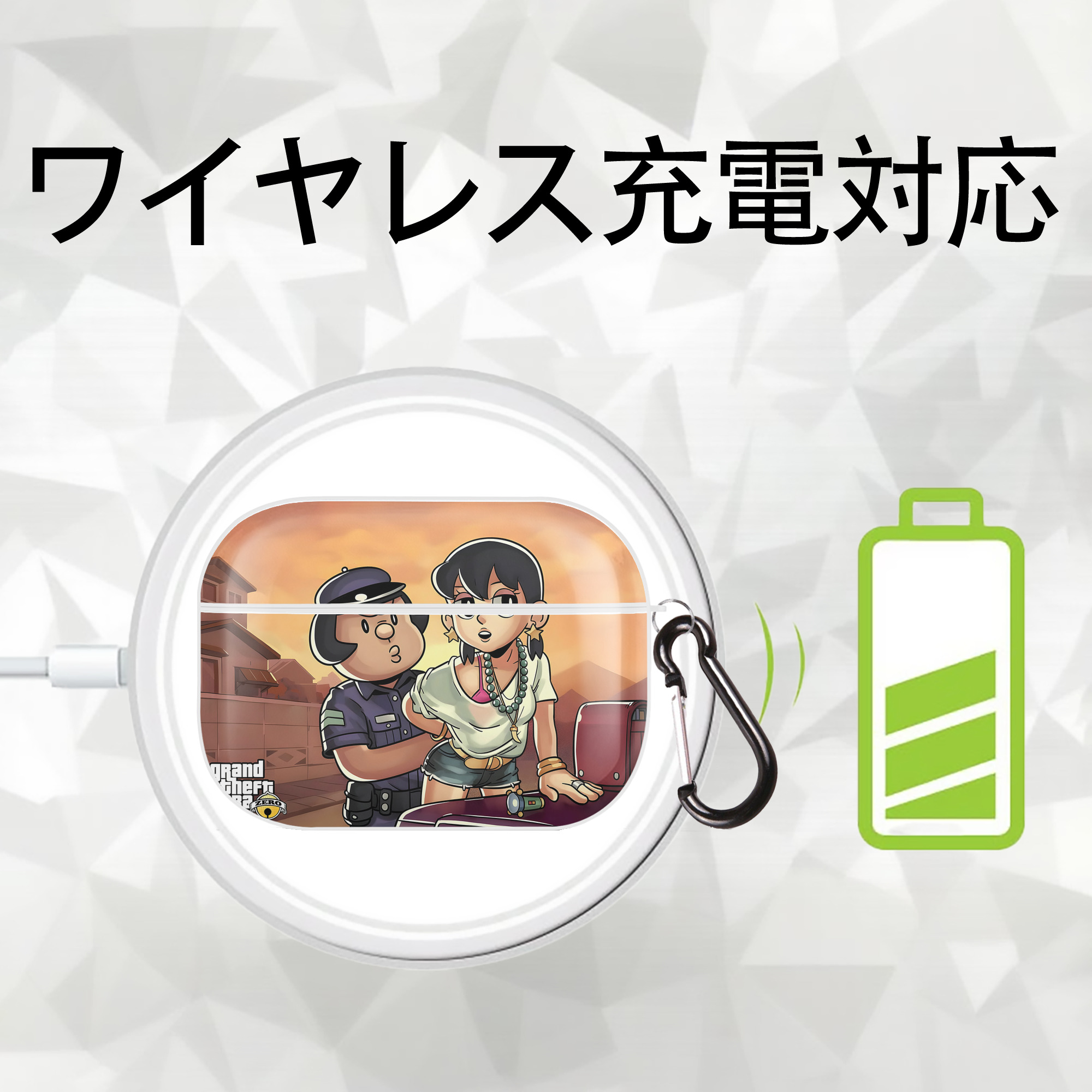 ドラえもん Doraemon 【AirPods Pro用】ハードシェル保護ケース 耐衝撃・防指紋・カラビナ付き商品仕様