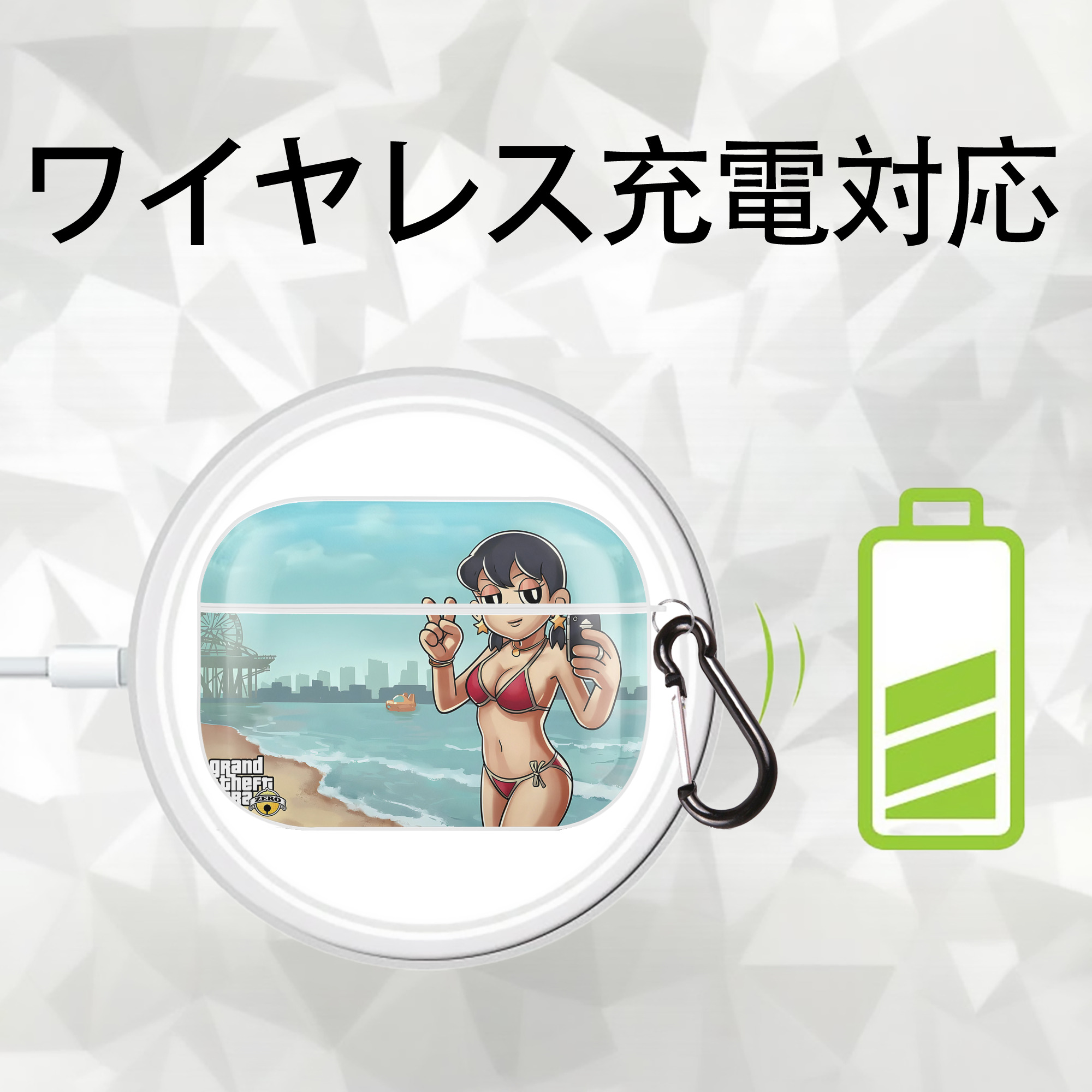 ドラえもん Doraemon 【AirPods Pro用】ハードシェル保護ケース 耐衝撃・防指紋・カラビナ付き商品仕様