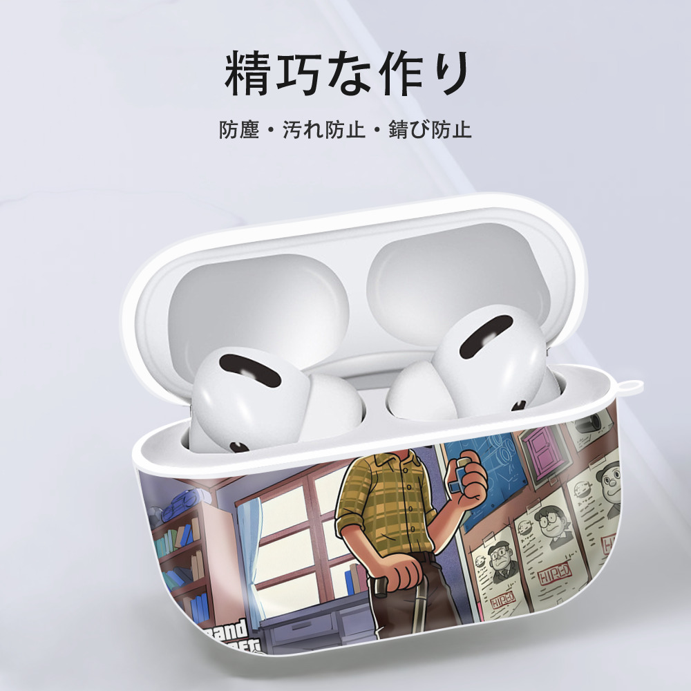 ドラえもん Doraemon 【AirPods Pro用】ハードシェル保護ケース 耐衝撃・防指紋・カラビナ付き商品仕様