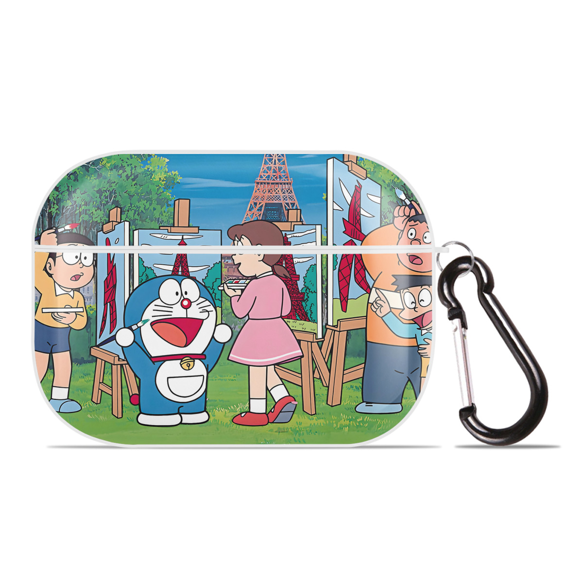 （画像用） ドラえもん Doraemon 【AirPods Pro用】ハードシェル保護ケース 耐衝撃・防指紋・カラビナ付き商品仕様