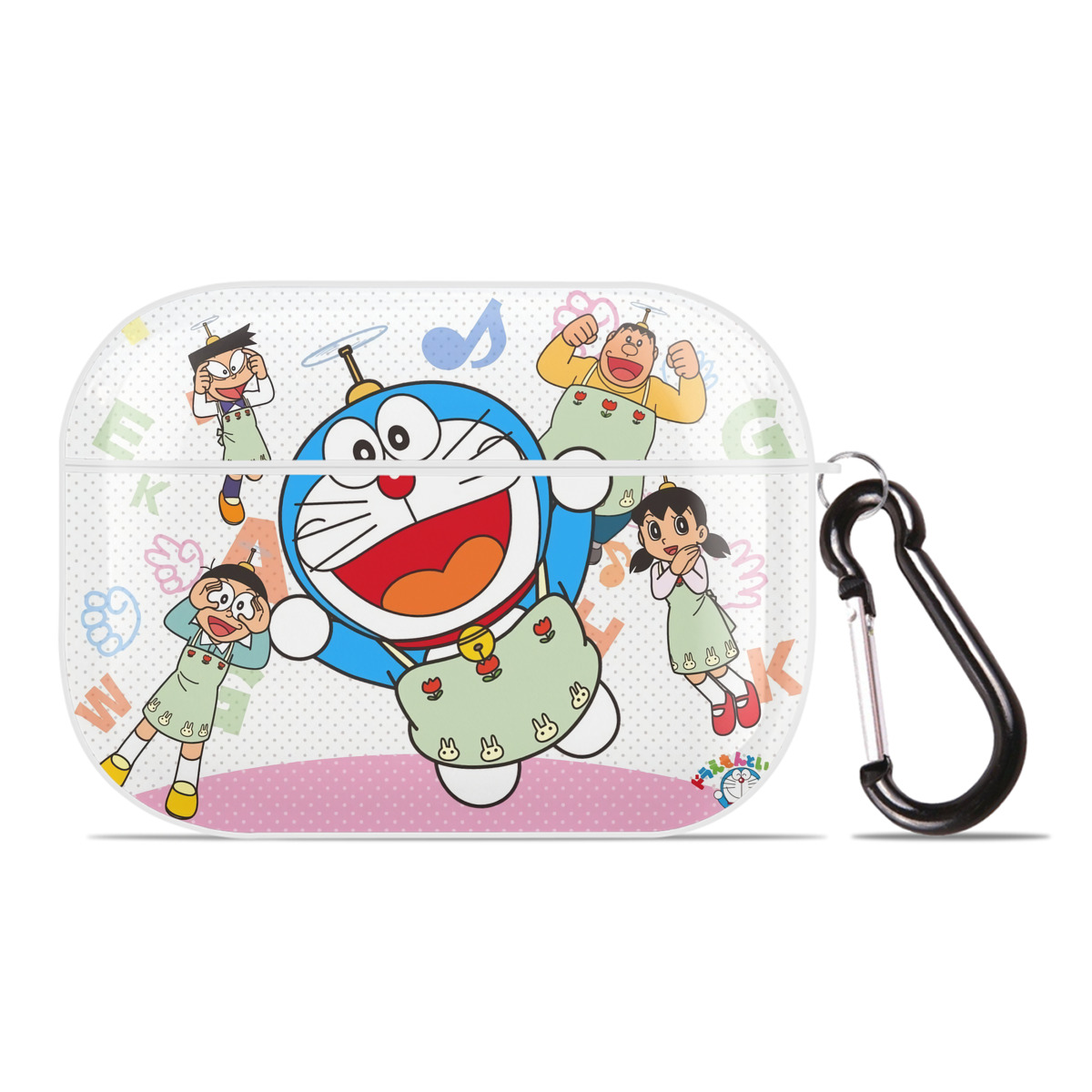 （画像用） ドラえもん Doraemon 【AirPods Pro用】ハードシェル保護ケース 耐衝撃・防指紋・カラビナ付き商品仕様