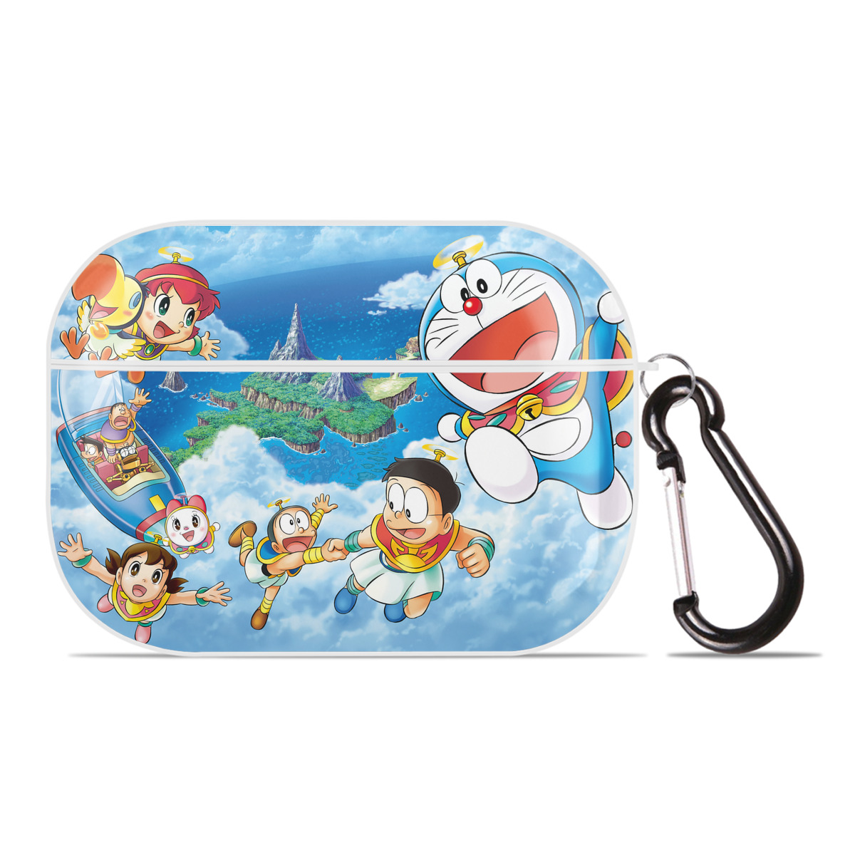 （画像用） ドラえもん Doraemon 【AirPods Pro用】ハードシェル保護ケース 耐衝撃・防指紋・カラビナ付き商品仕様