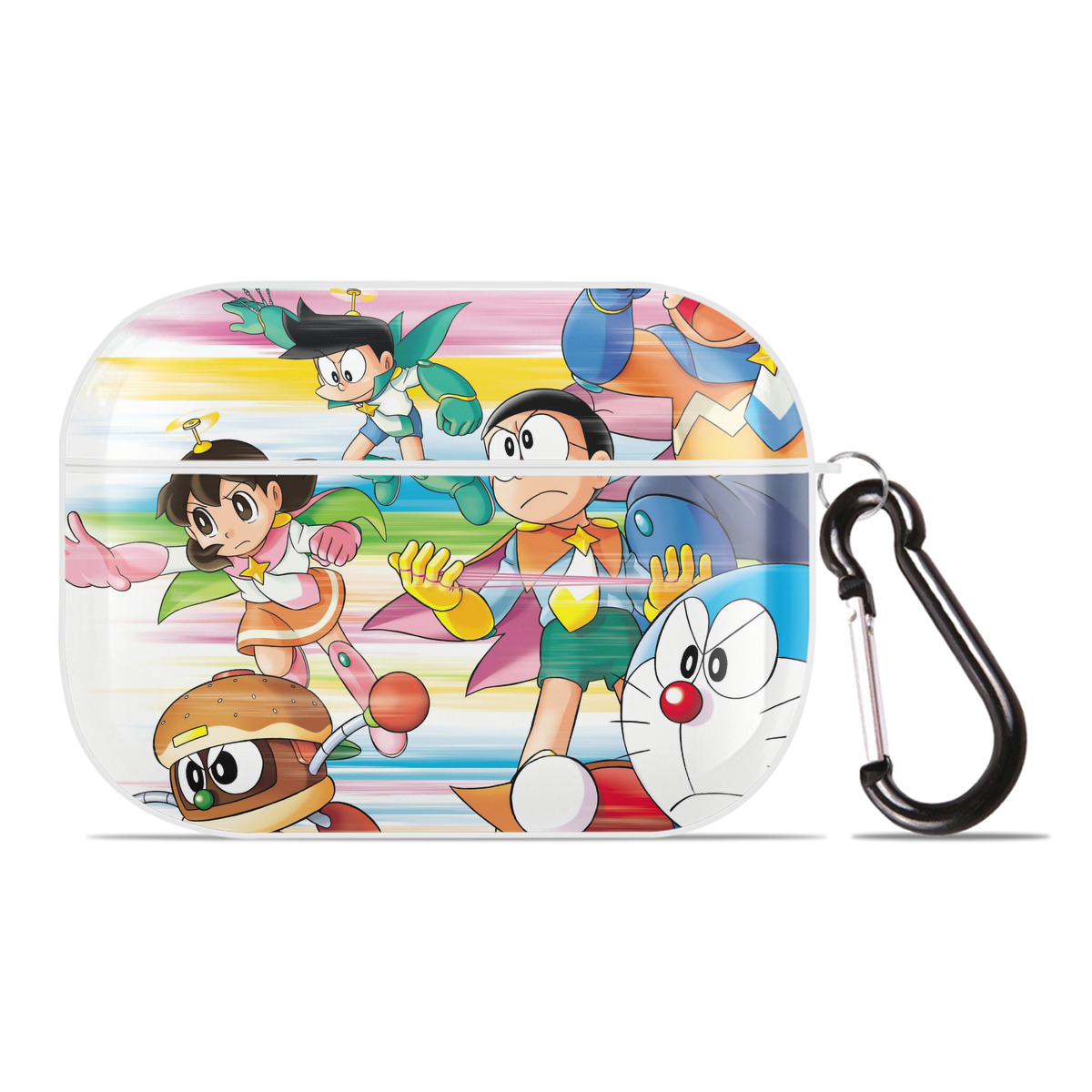 （画像用） ドラえもん Doraemon 【AirPods Pro用】ハードシェル保護ケース 耐衝撃・防指紋・カラビナ付き商品仕様