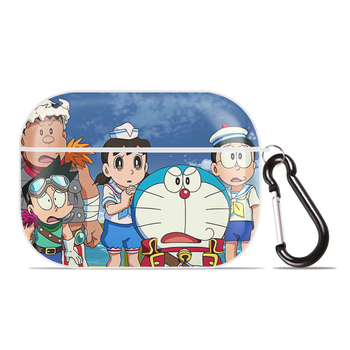 （画像用） ドラえもん Doraemon 【AirPods Pro用】ハードシェル保護ケース 耐衝撃・防指紋・カラビナ付き商品仕様